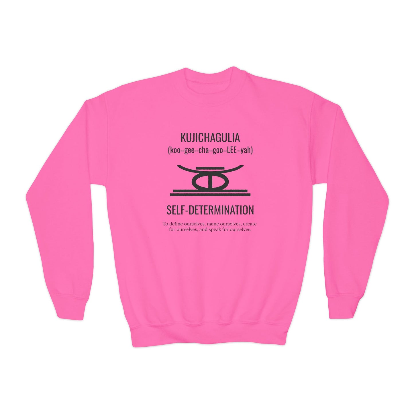 Kujichagulia (Day 2) | Self Determination | Youth Crewneck Sweatshirt
