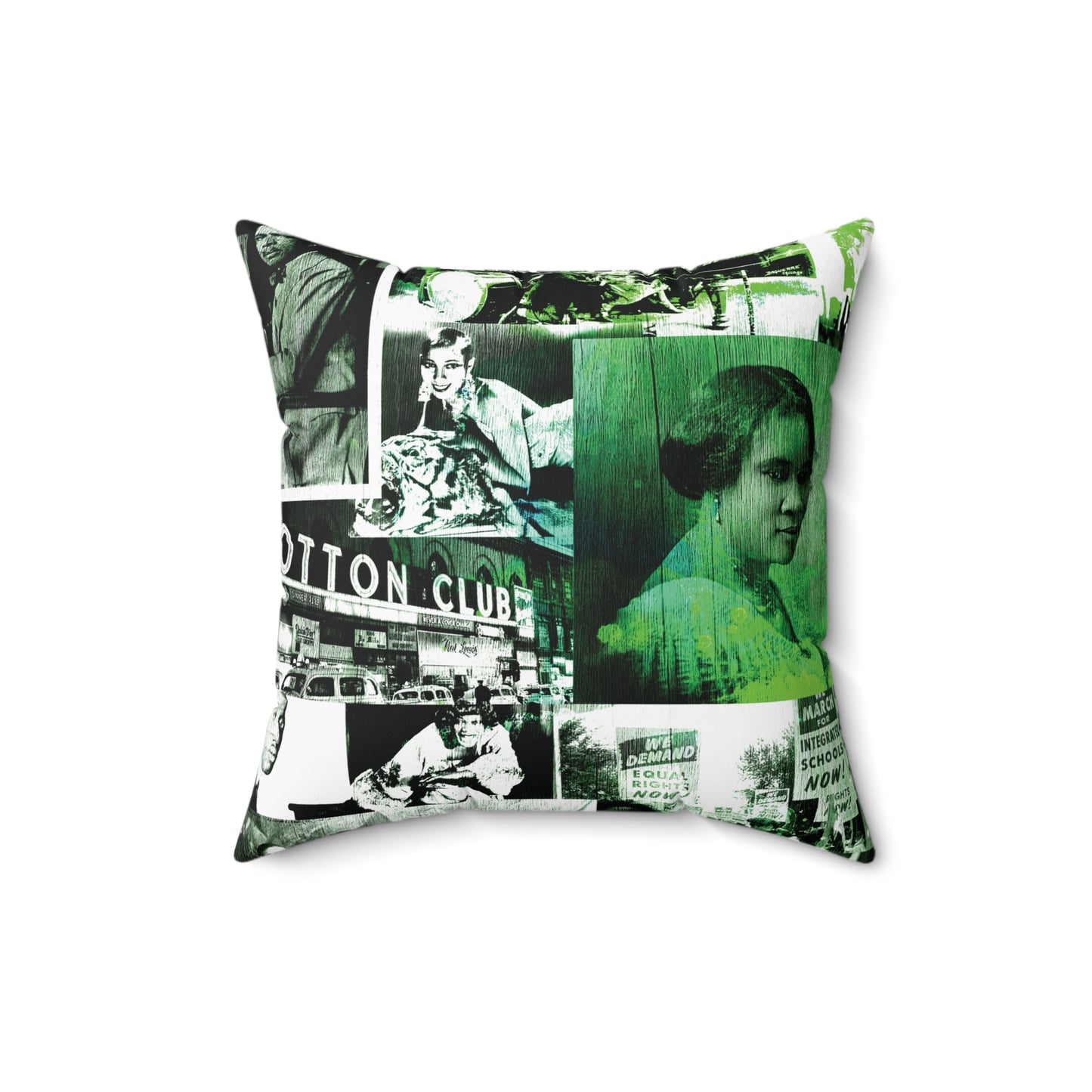 Black History 1920's Greatness | Square Pillow |Green
