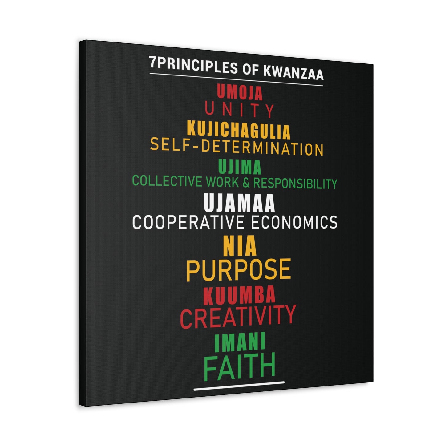 Kwanza Principles | Canvas Gallery Wrap