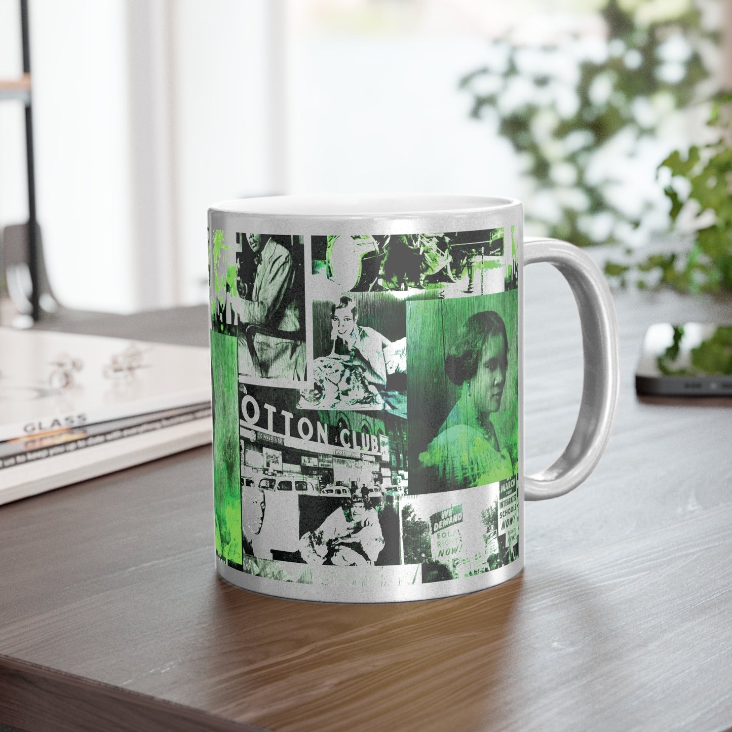 Black History 1920's Greatness (Green) (Silver Metallic Version) |Coffee & Tea Mug | Full Print| 11 Oz.