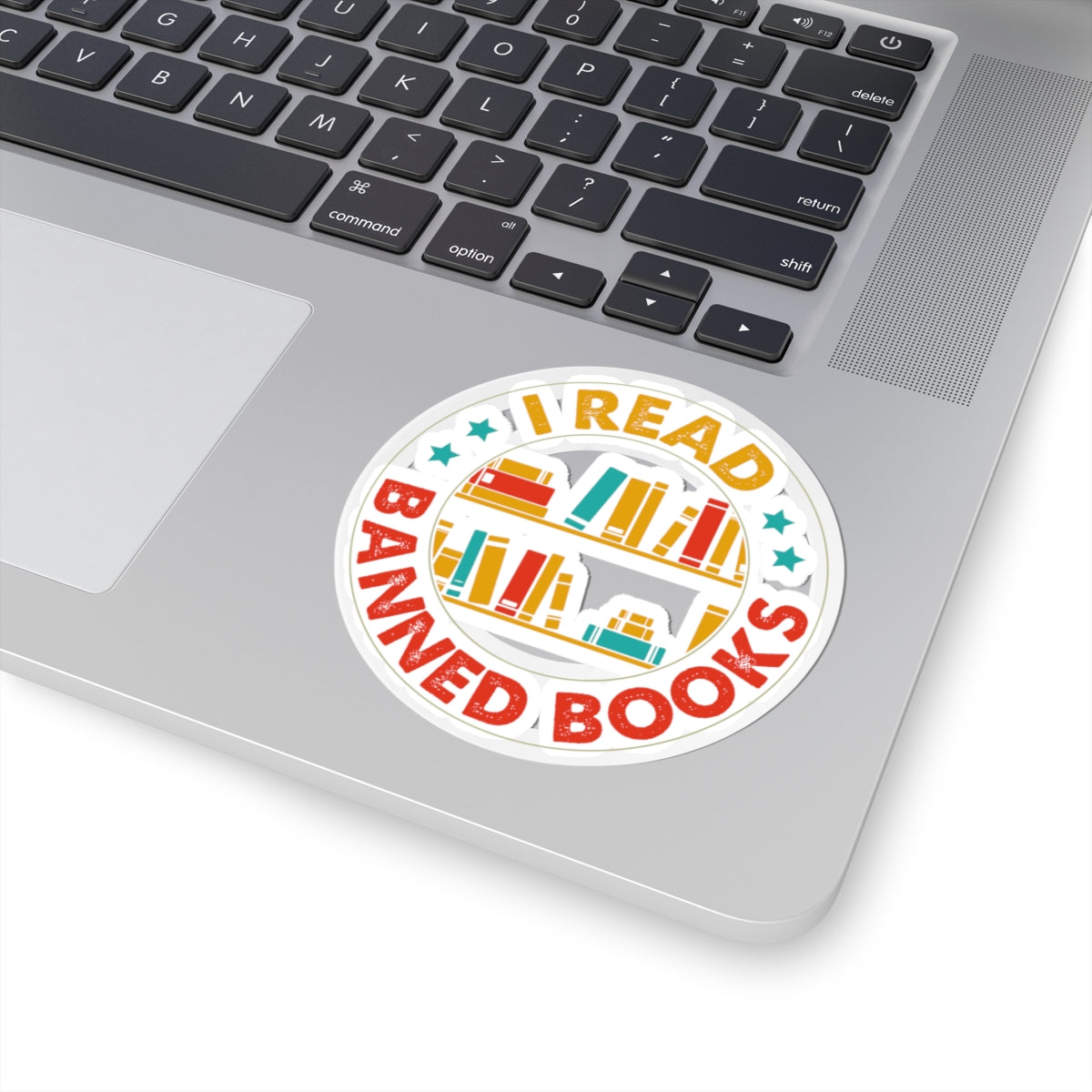 I Read Banned Books | Circle| Kriss-Cut Stickers | Multicolor