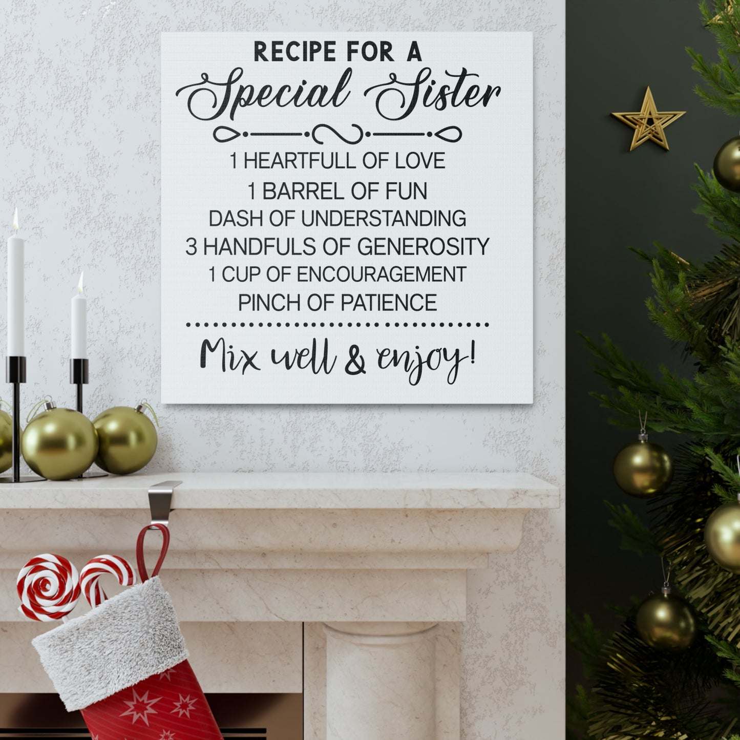 Special Sisters Recipe | Canvas Gallery Wrap | White Background