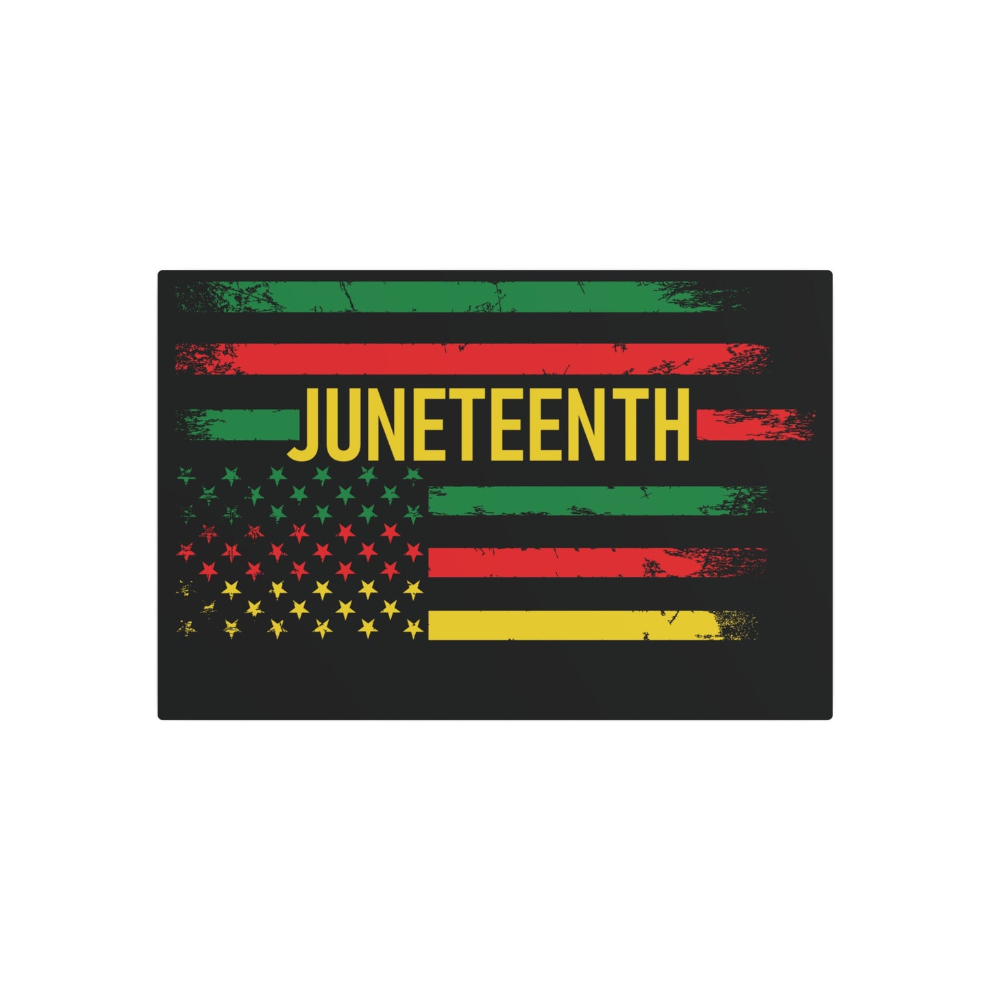 Juneteenth Flag | Version 1| Metal Art Sign |Version 1| Black Background