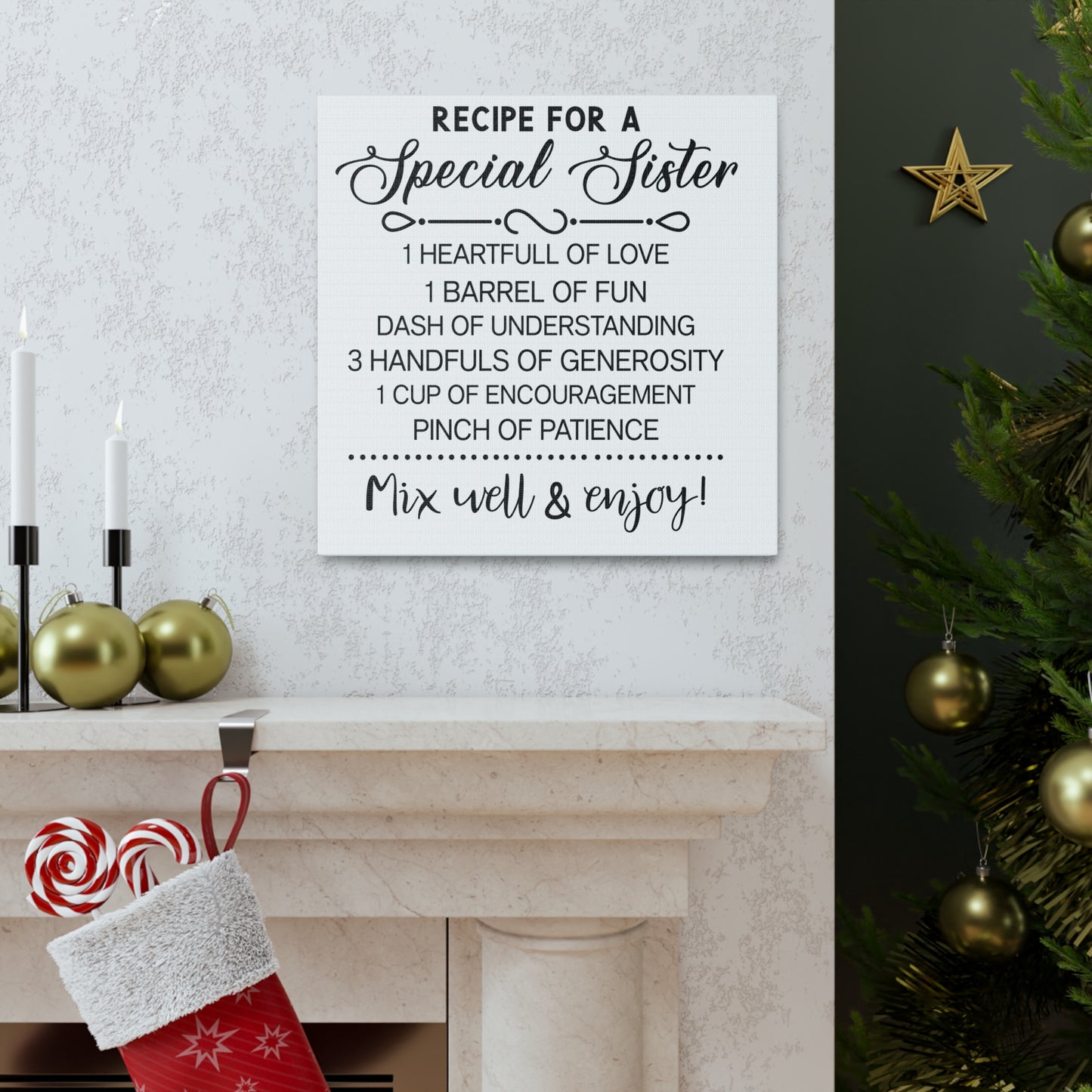 Special Sisters Recipe | Canvas Gallery Wrap | White Background