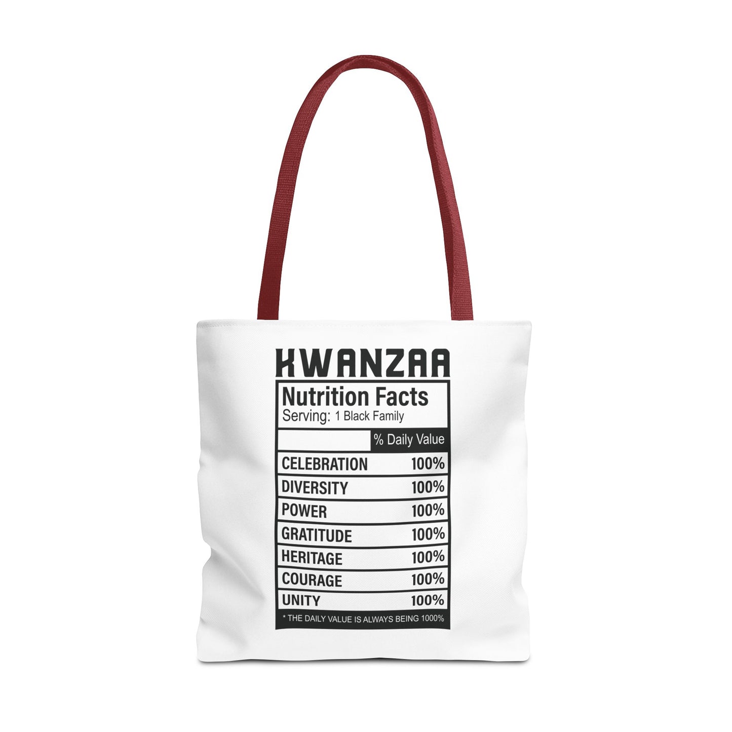 Kwanza Nutritional Facts | Tote Bag | White
