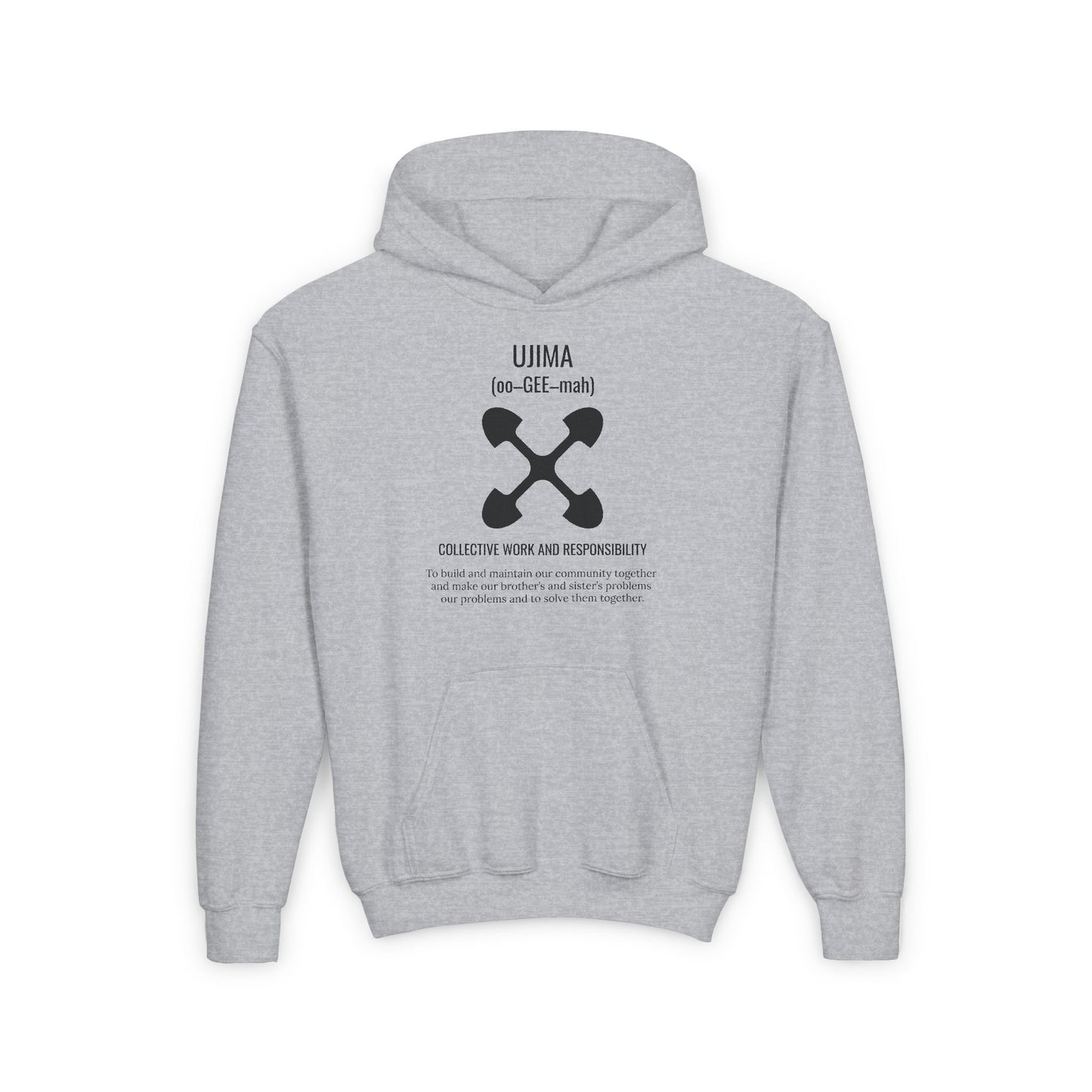 Ujima (Day 3) | Collective Work & Responsibility | Youth Hooded Sweatshirt