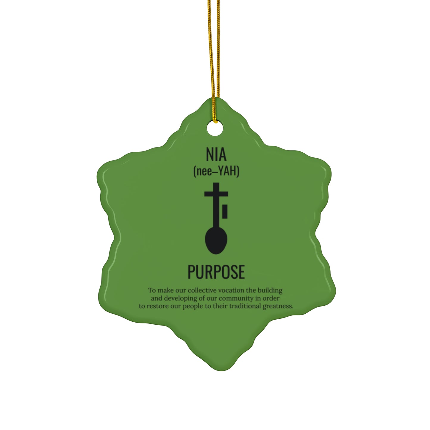Nia (Day 5) | Purpose | Snowflake Ornament | Green