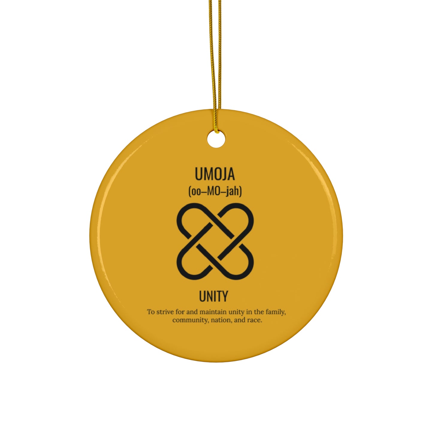 Umoja (Day 1) |Unity | Circle or Star Ornament |Yellow