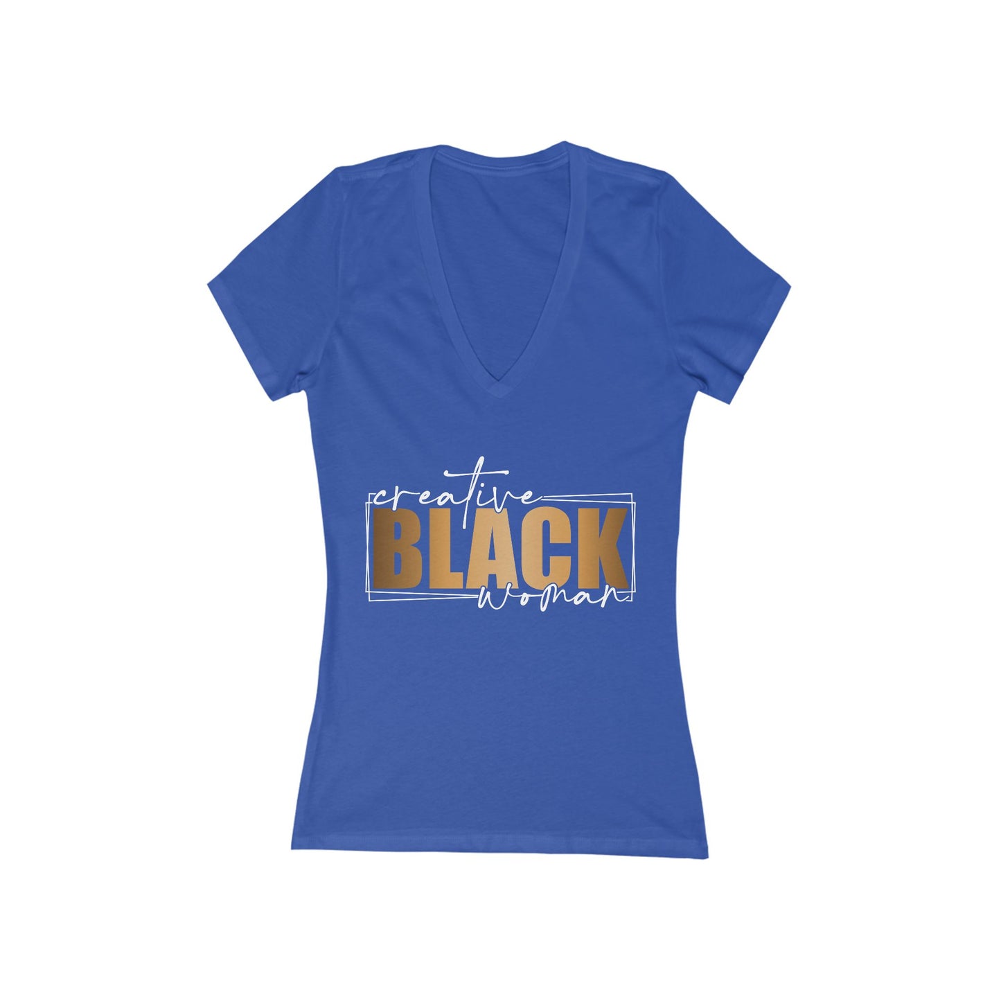 Creative Black Woman| Women's Short Sleeve Deep V-Neck T