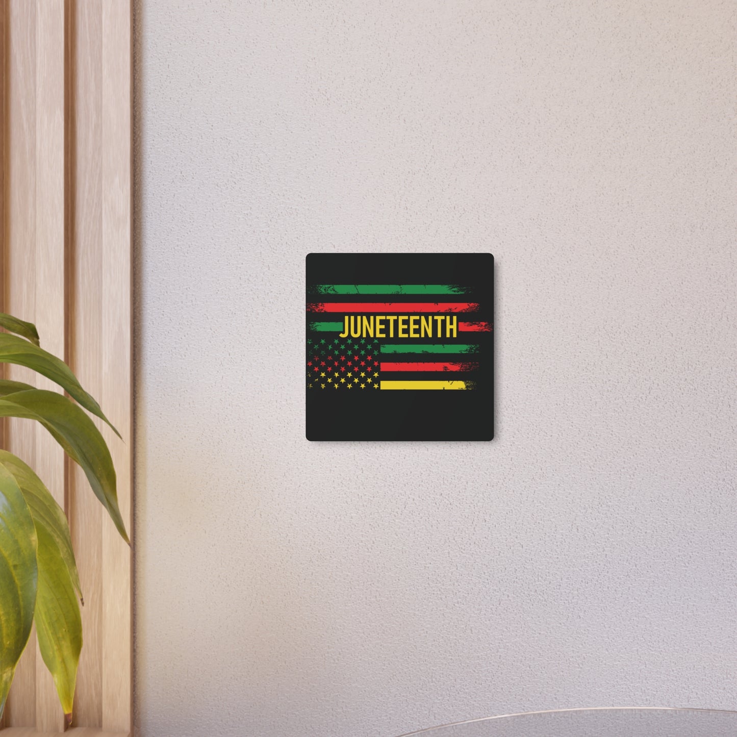 Juneteenth Flag | Version 1| Metal Art Sign |Version 1| Black Background