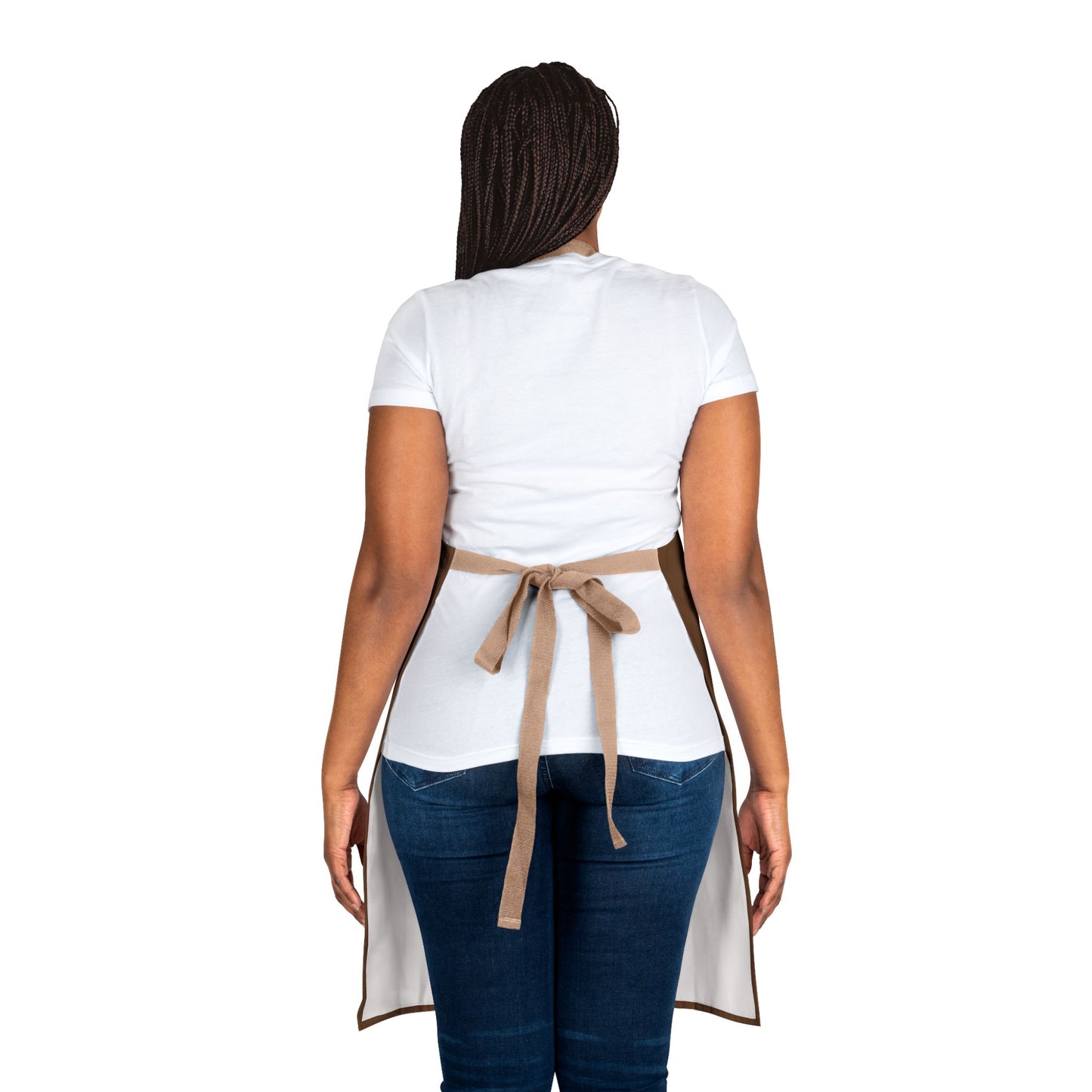 Minding My Black Owned Business |Apron| Brown| Beige Strap |Version 2