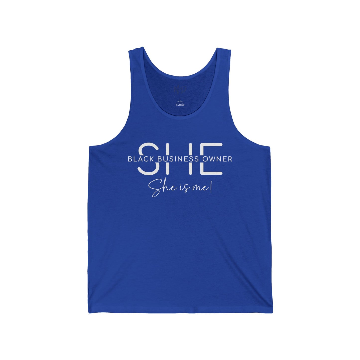 SHE IS ME | Tank Top | White Font