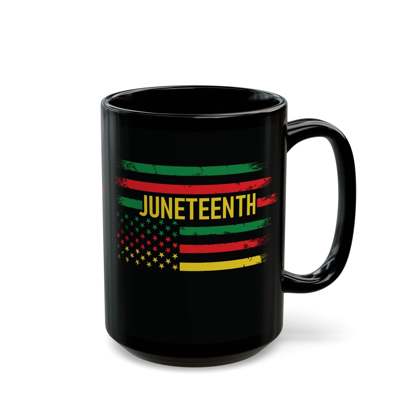 Juneteenth Flag| 11oz or 15 oz Mug| Version 1| Black