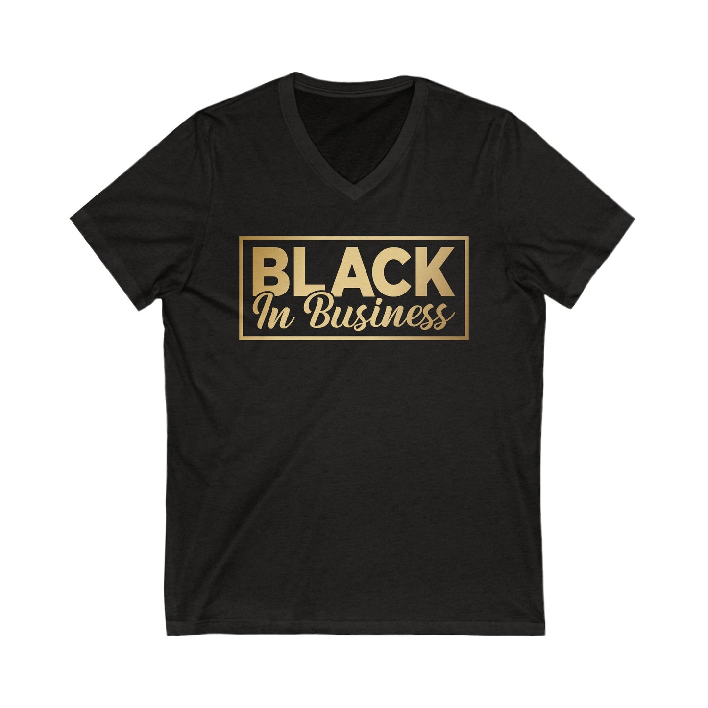 Black In Business | Short Sleeve V-Neck Tee (Unisex)