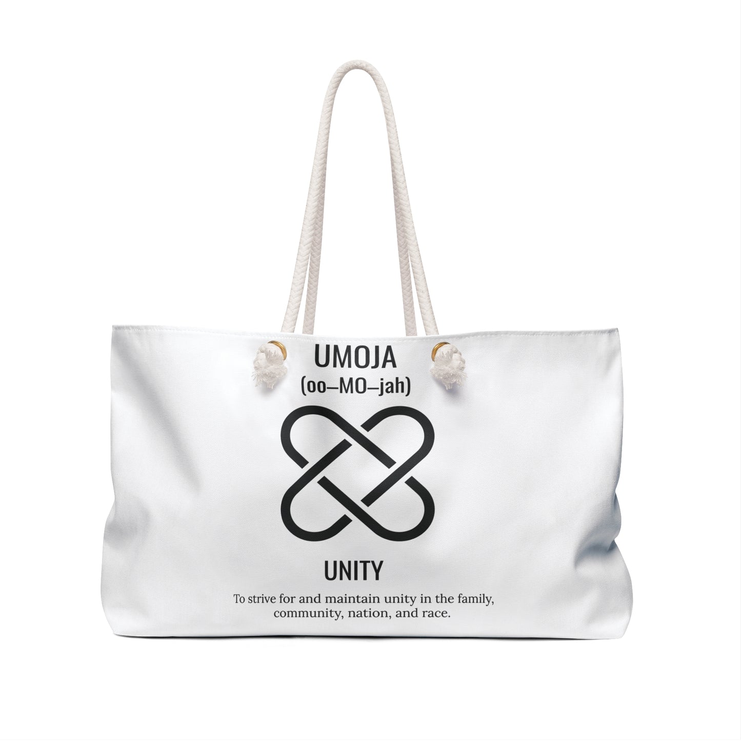 Umoja (Day 1) |Unity | Weekender Bag| White