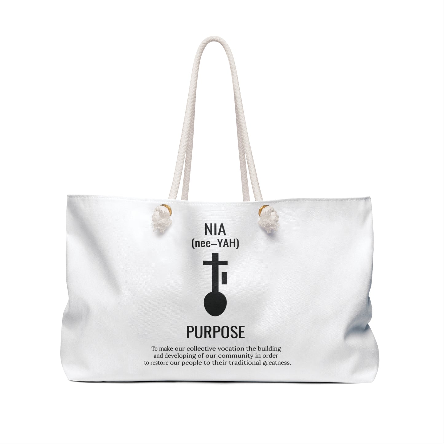 Nia (Day 5) | Purpose | Weekender Bag |White