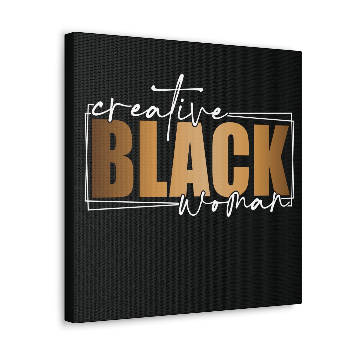 Creative Black Women | Canvas Gallery Wrap | Black Background