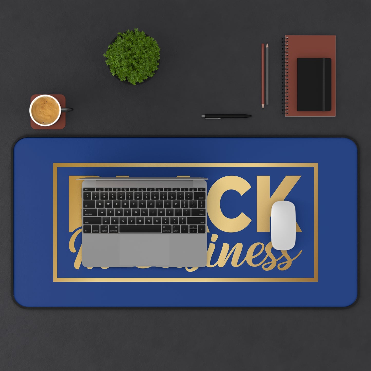 BLACK In Business | Desk Mat | Blue