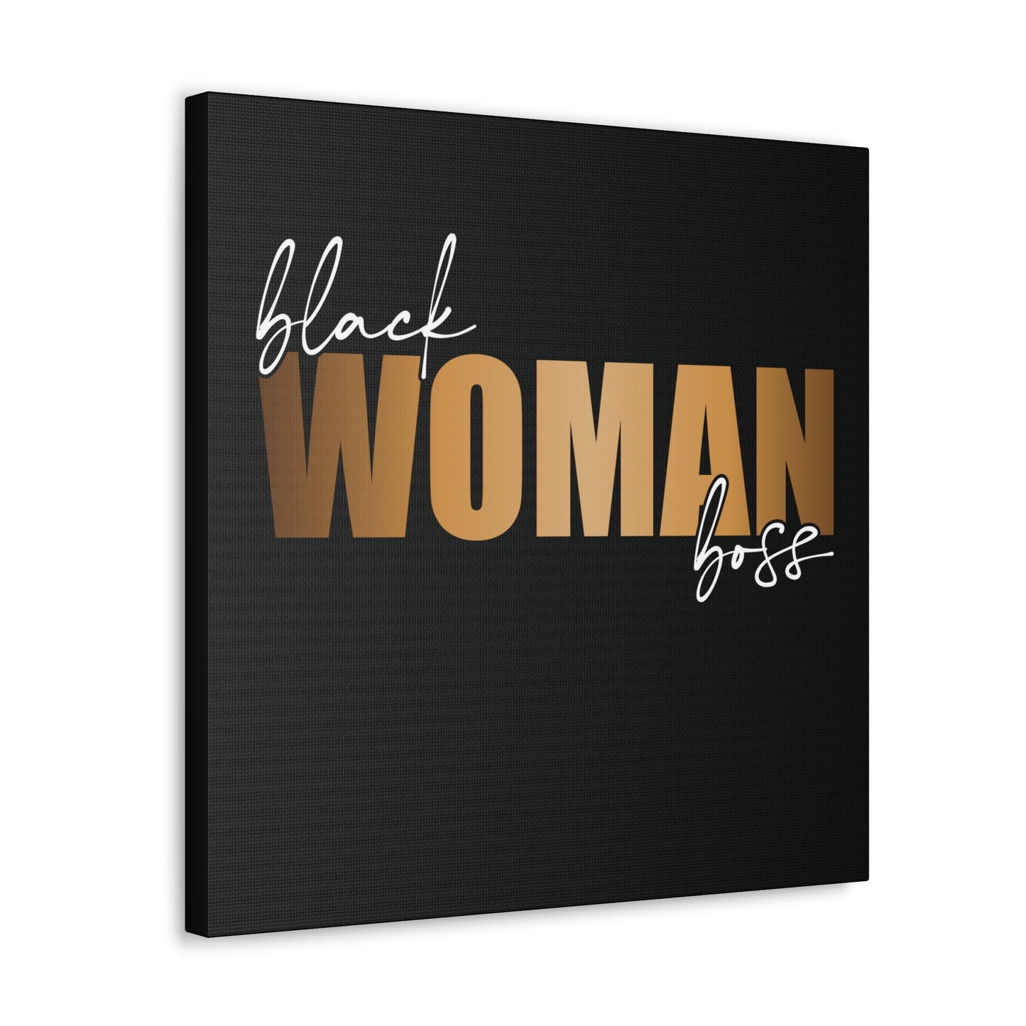 Black Women Boss | Canvas Gallery Wrap | Black Background