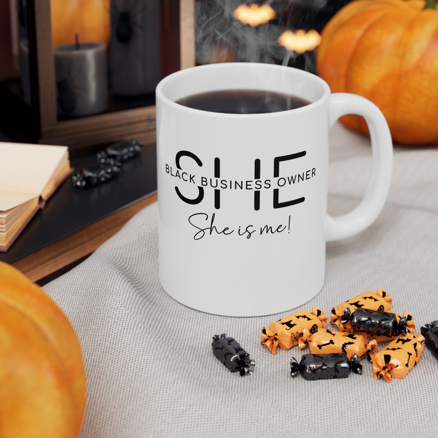 SHE IS ME | 11oz or 15 oz Mug | White | Black Font