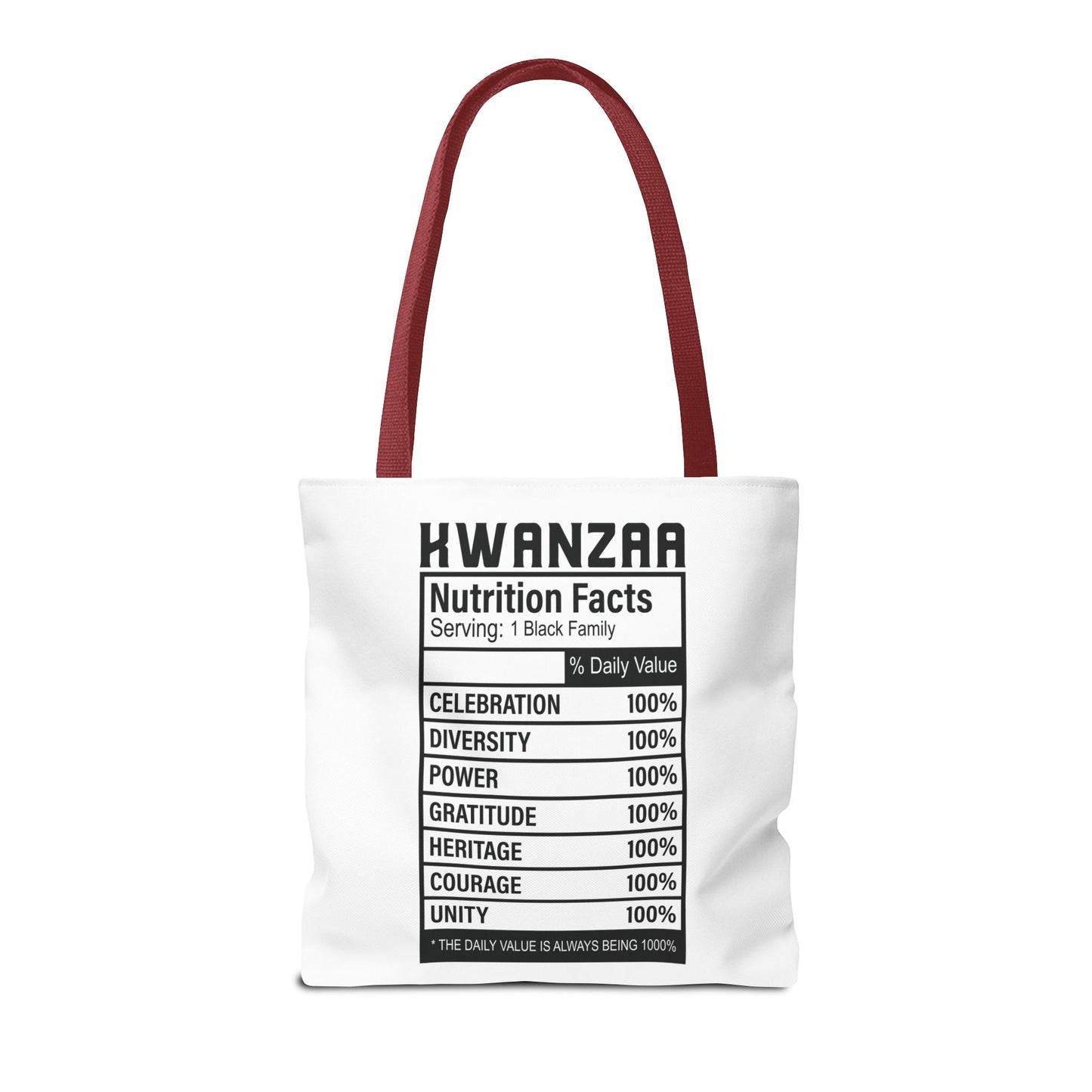 Kwanza Nutritional Facts | Tote Bag | White