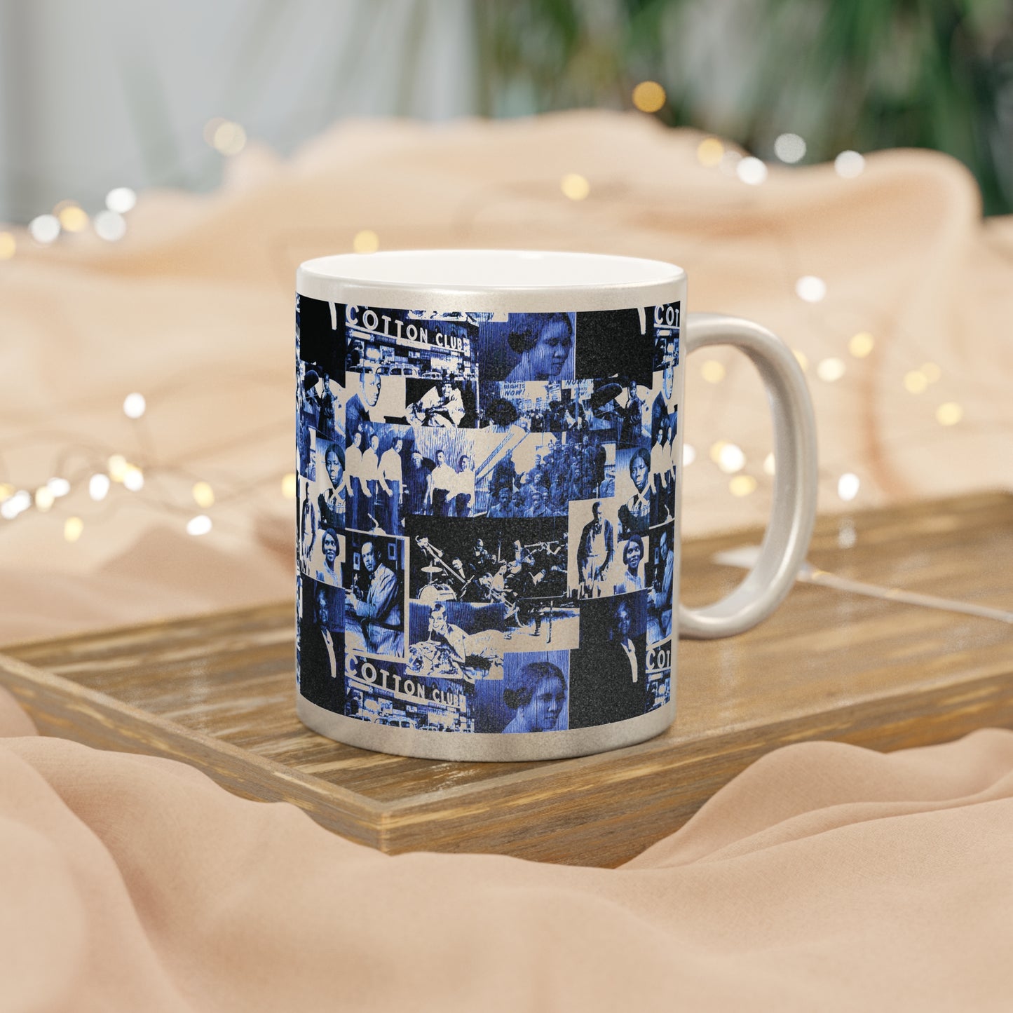 Black History 1920's Greatness (Blue) (Silver Metallic Version) |Coffee & Tea Mug | Full Print| 11 Oz.