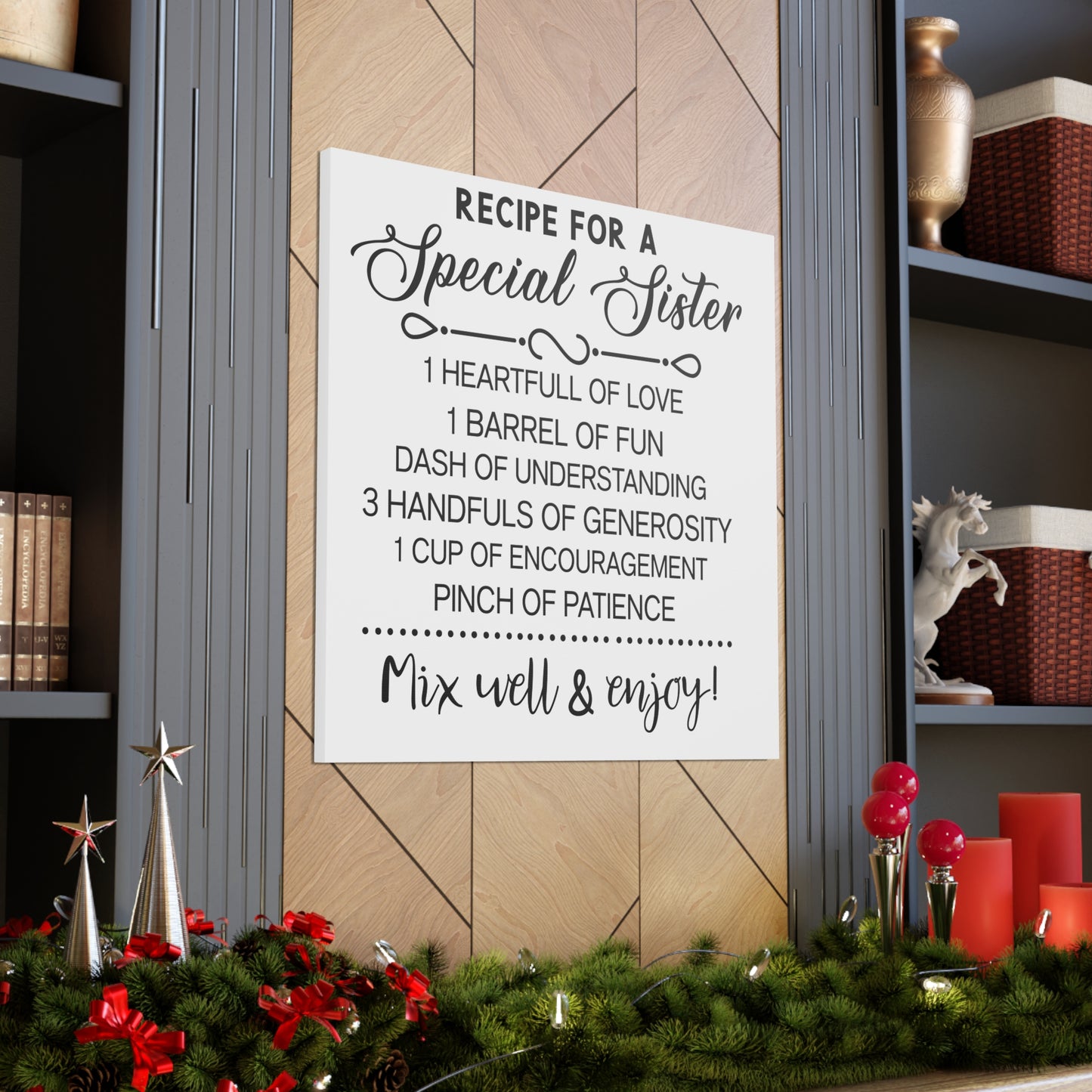 Special Sisters Recipe | Canvas Gallery Wrap | White Background