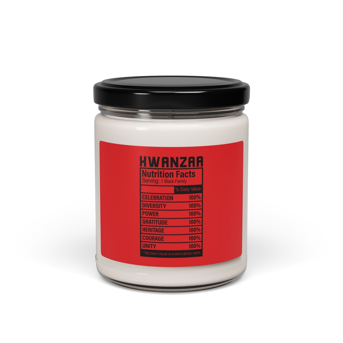Kwanza Nutritional Facts | Candle |(Red Label)| 9 Oz