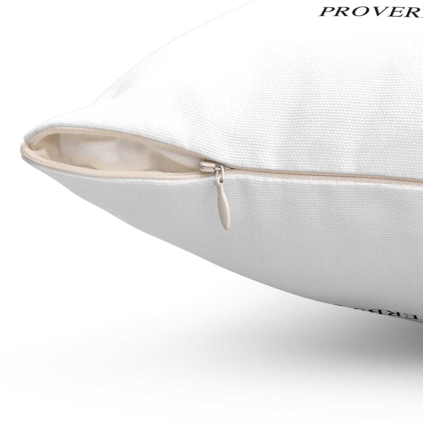 She Is (Version 3) | Square Pillow |Proverbs 3:15|White|