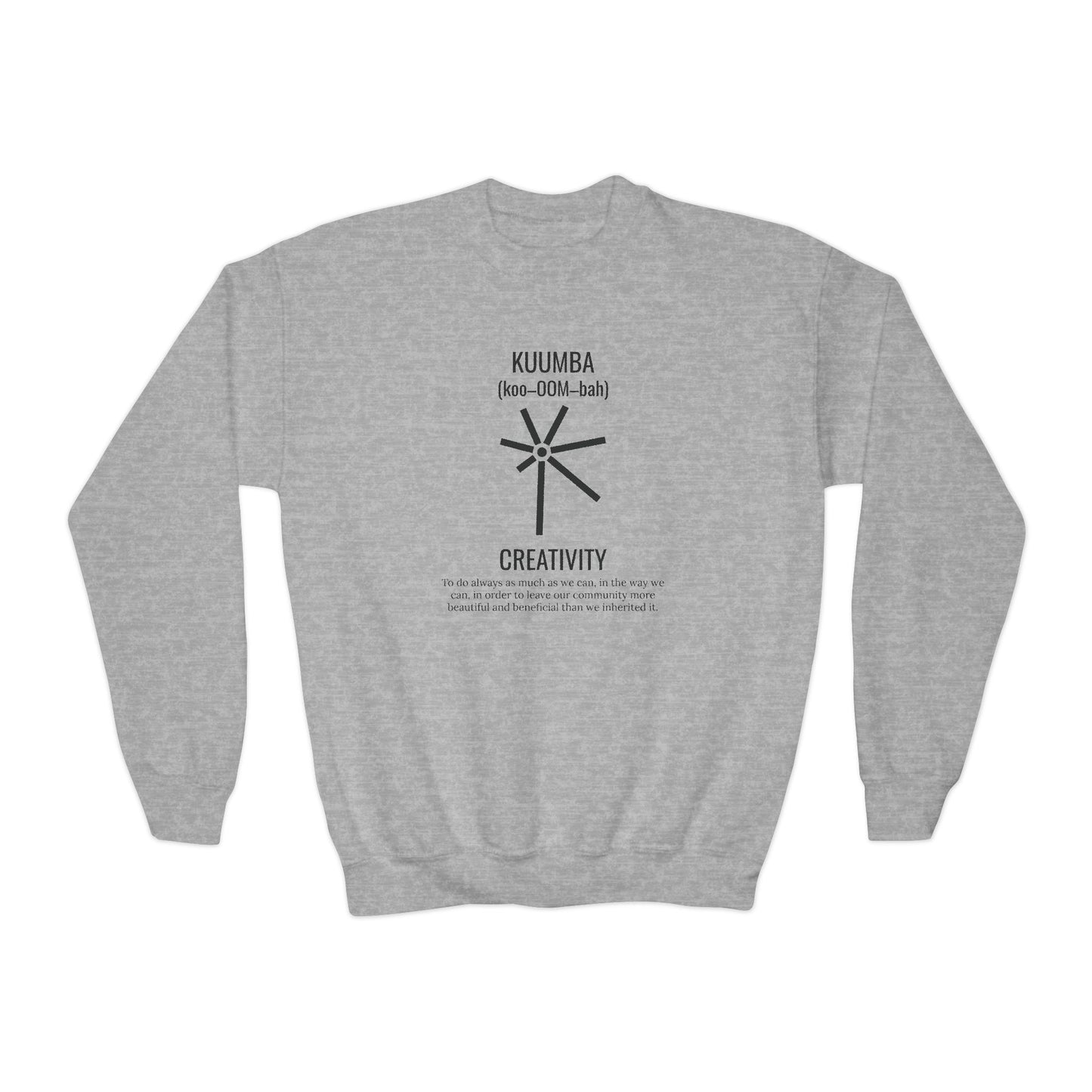Kuumba (Day 6) | Creativity | Youth Crewneck Sweatshirt