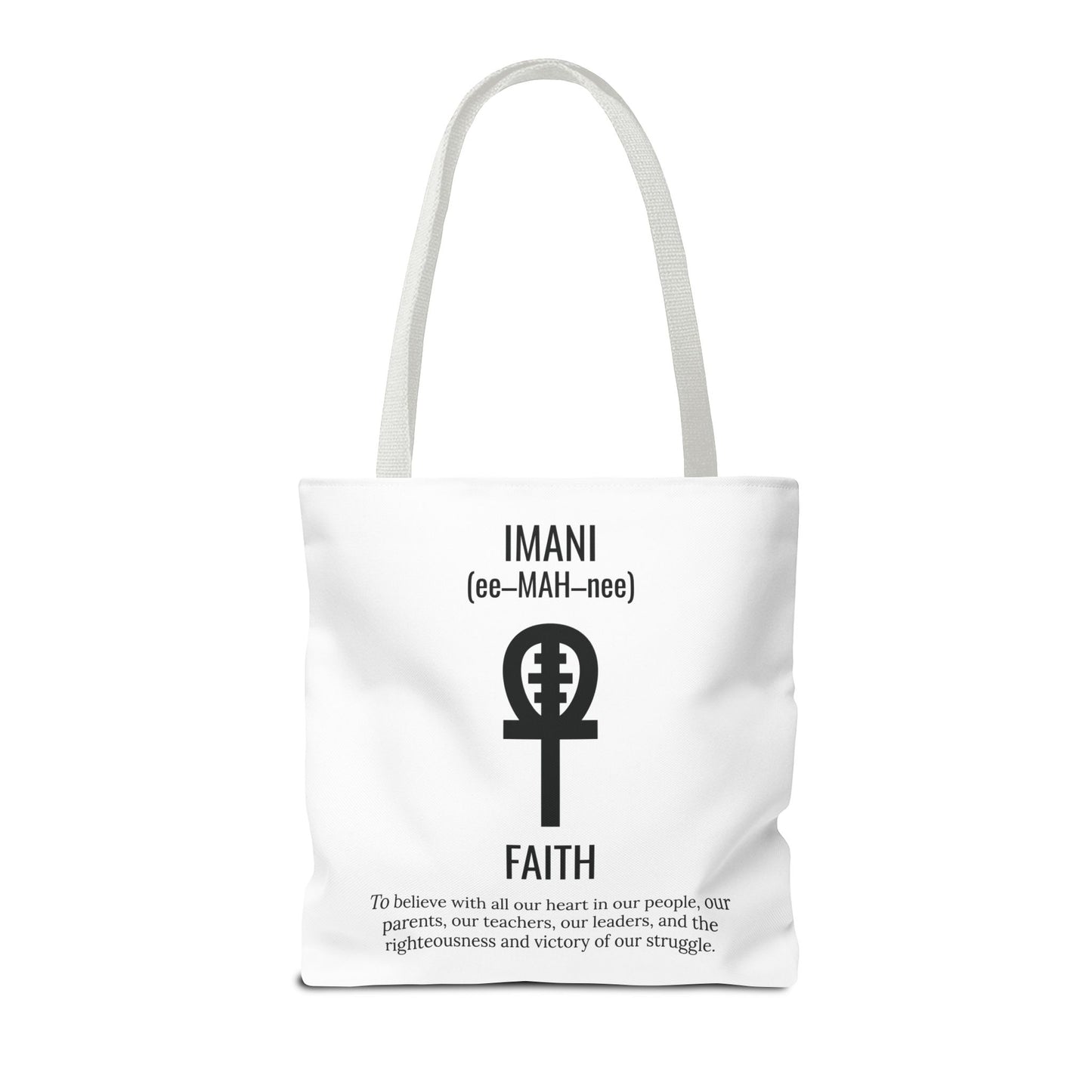 Imani (Day 7) Faith | Tote Bag | White
