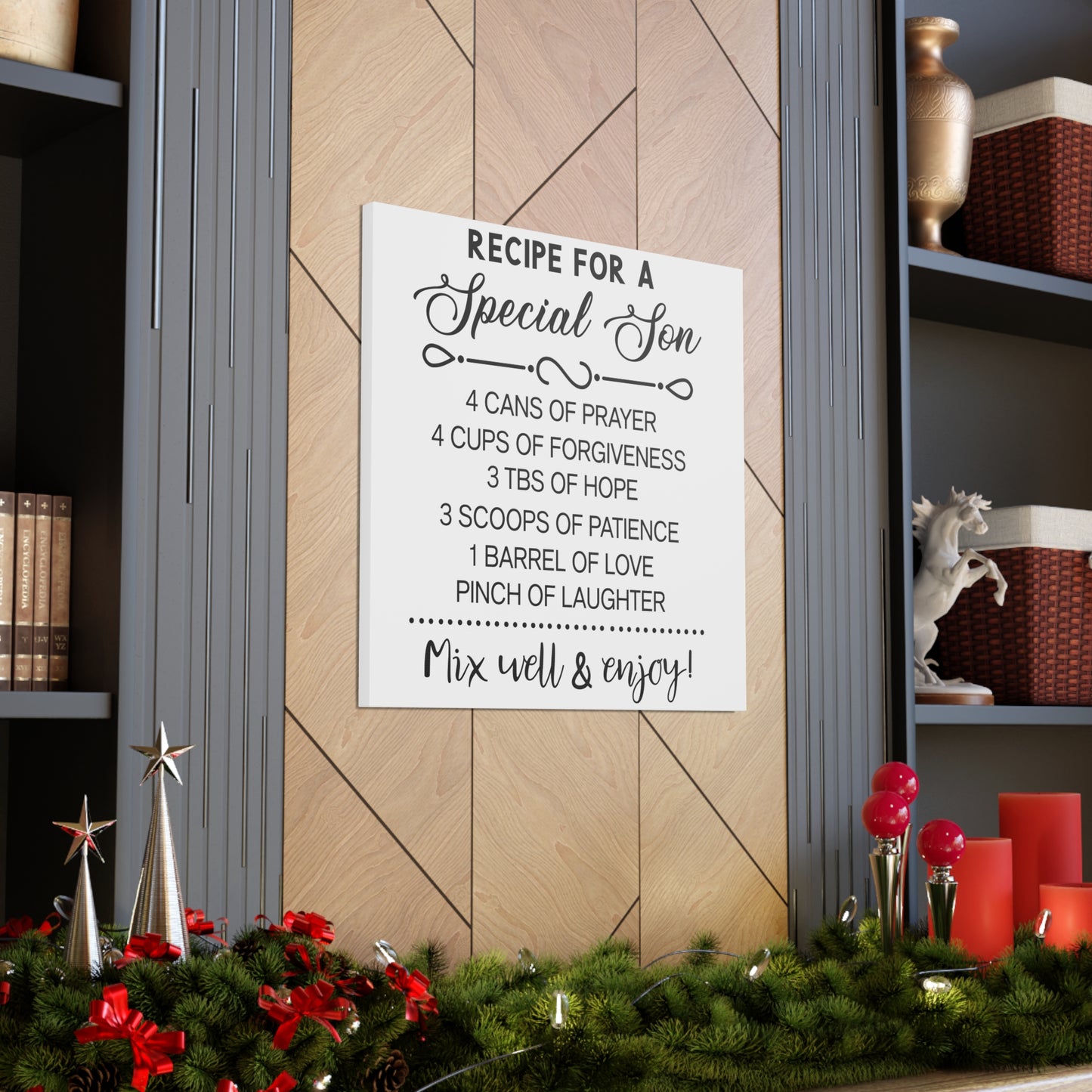 Special Son Recipe | Canvas Gallery Wrap | White Background