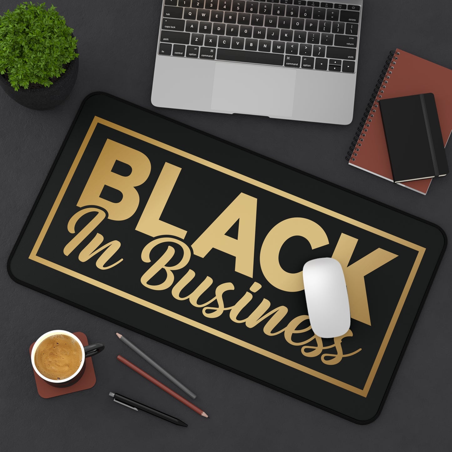 BLACK In Business | Desk Mat | Black