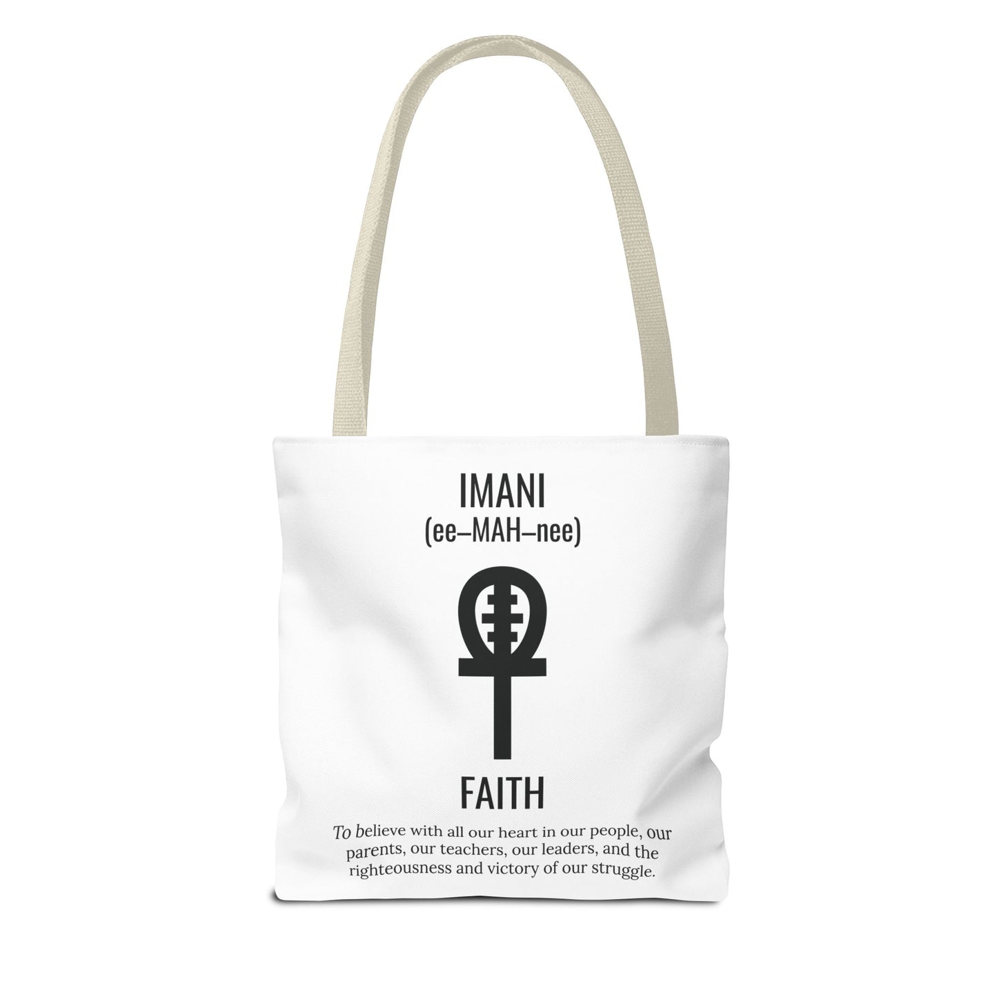 Imani (Day 7) Faith | Tote Bag | White
