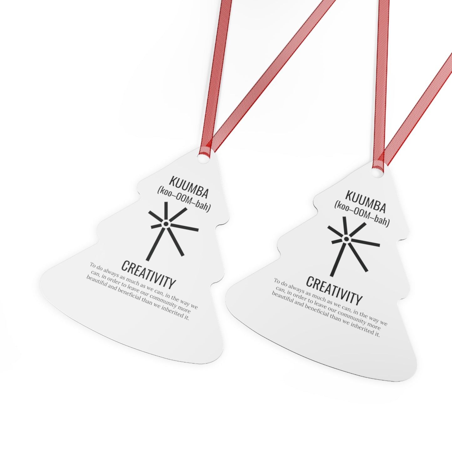 Kuumba (Day 6) | Creativity | Bell, Tree, Round or Oval Ornament |Metal|