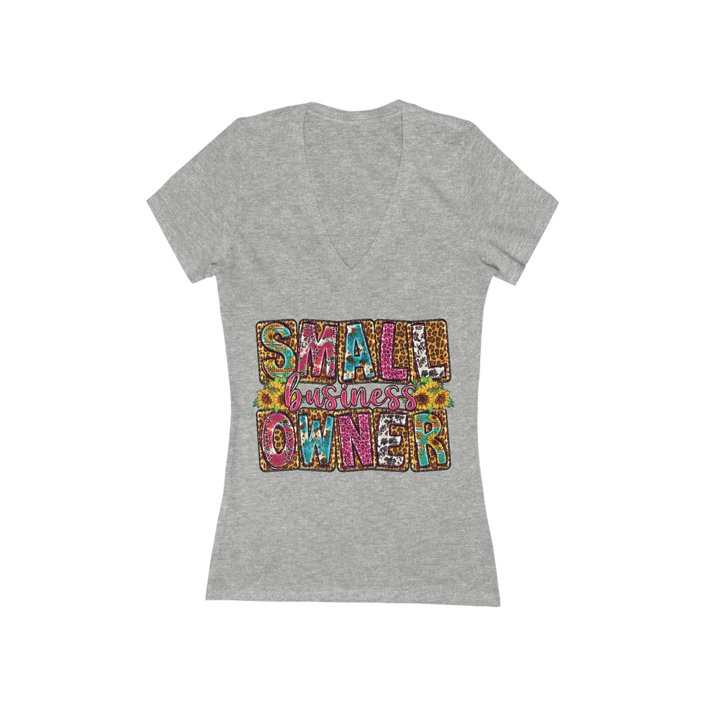 Small Business Owner | Version 2| Women's Short Sleeve Deep V-Neck T