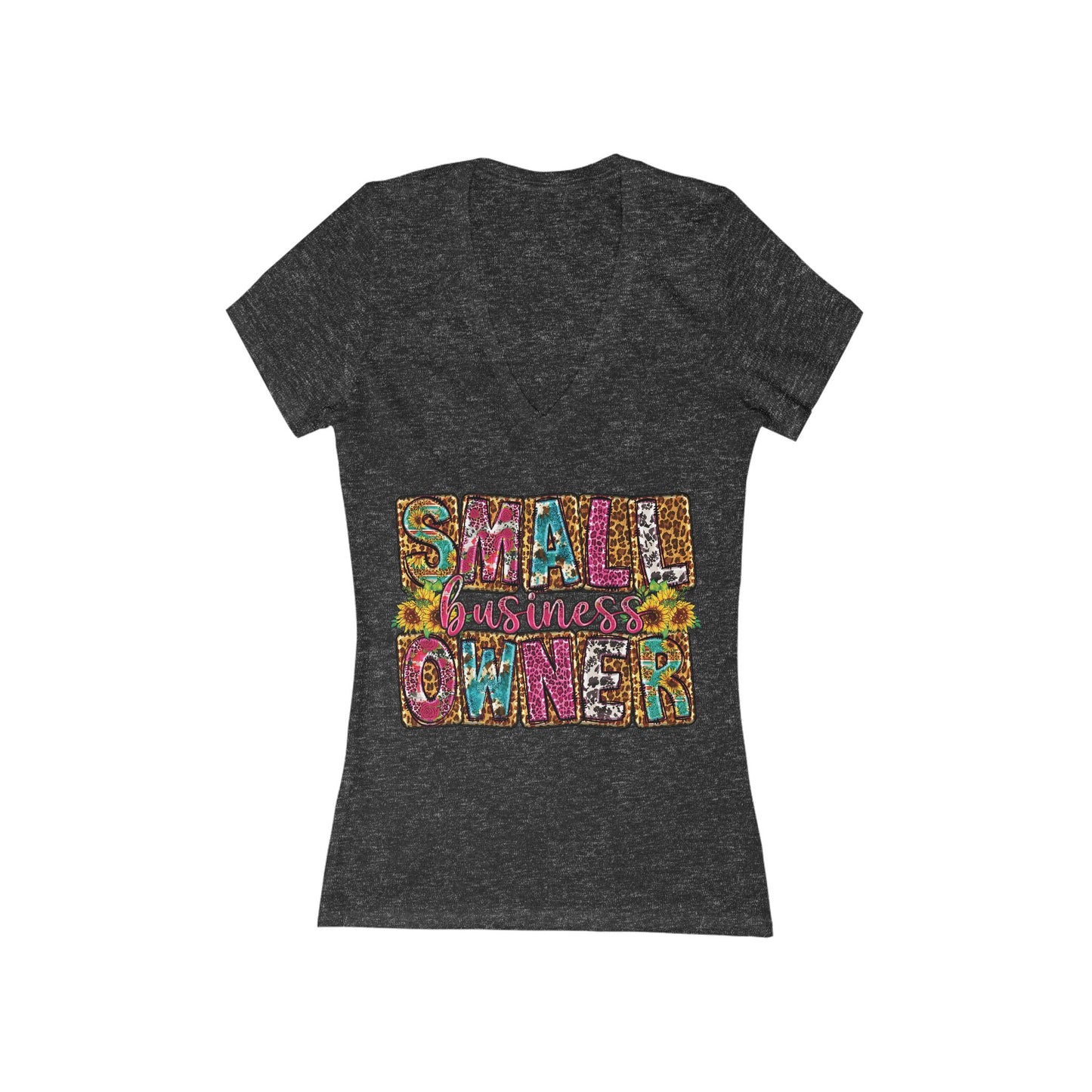 Small Business Owner | Version 2| Women's Short Sleeve Deep V-Neck T
