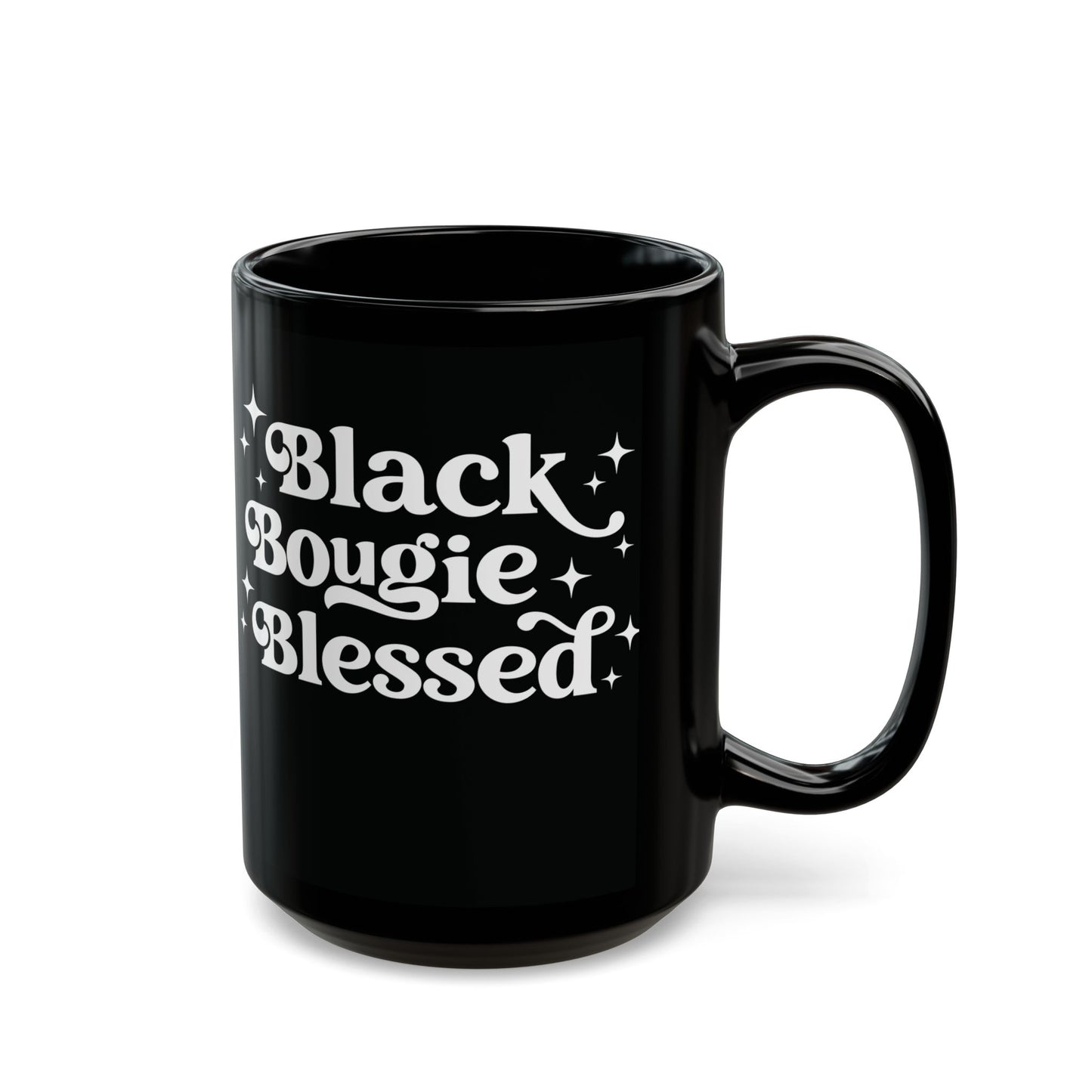 Black Bougie Blessed| 11oz or 15 oz Mug| Black