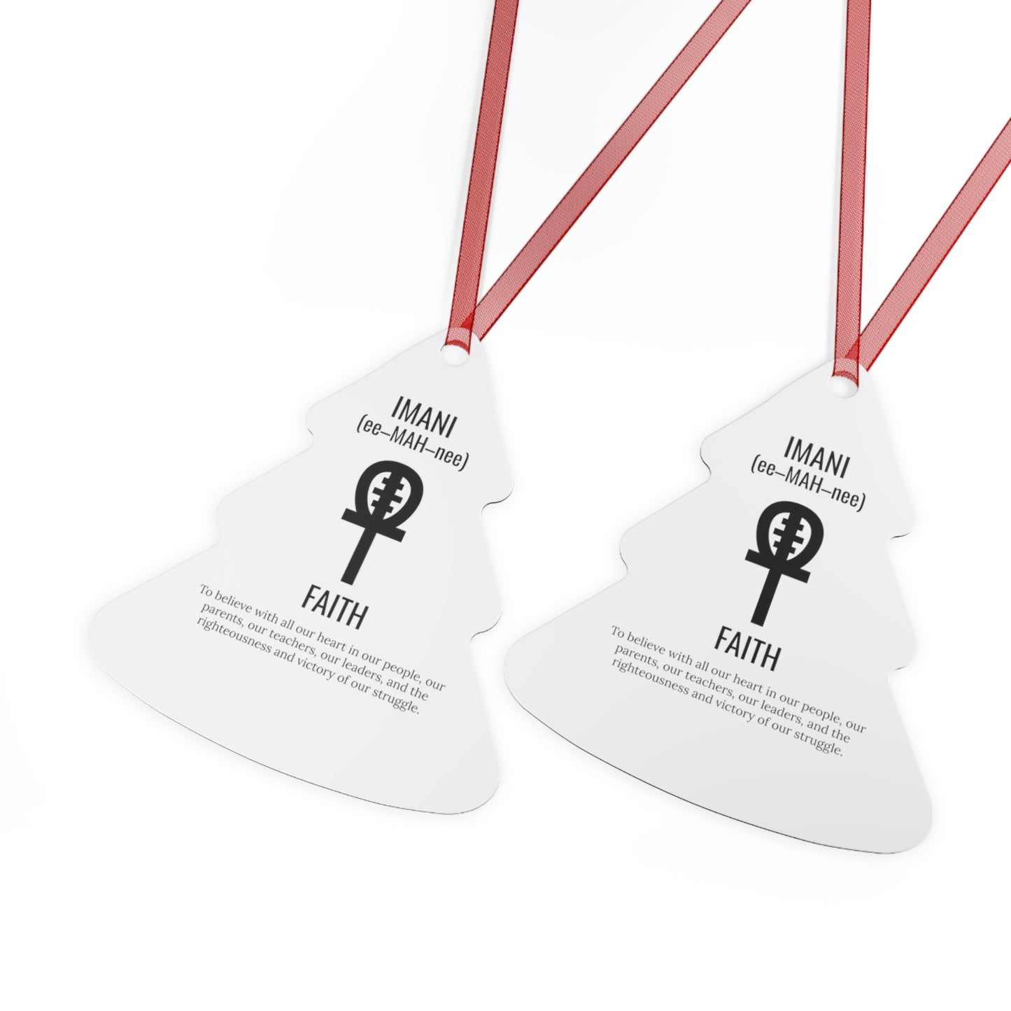 Imani (Day 7) Faith | Bell, Tree, Round or Oval Ornament |Metal|