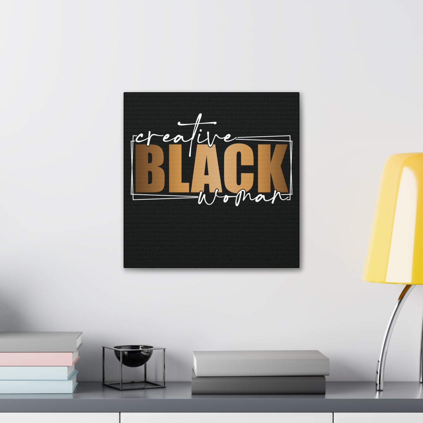 Creative Black Women | Canvas Gallery Wrap | Black Background