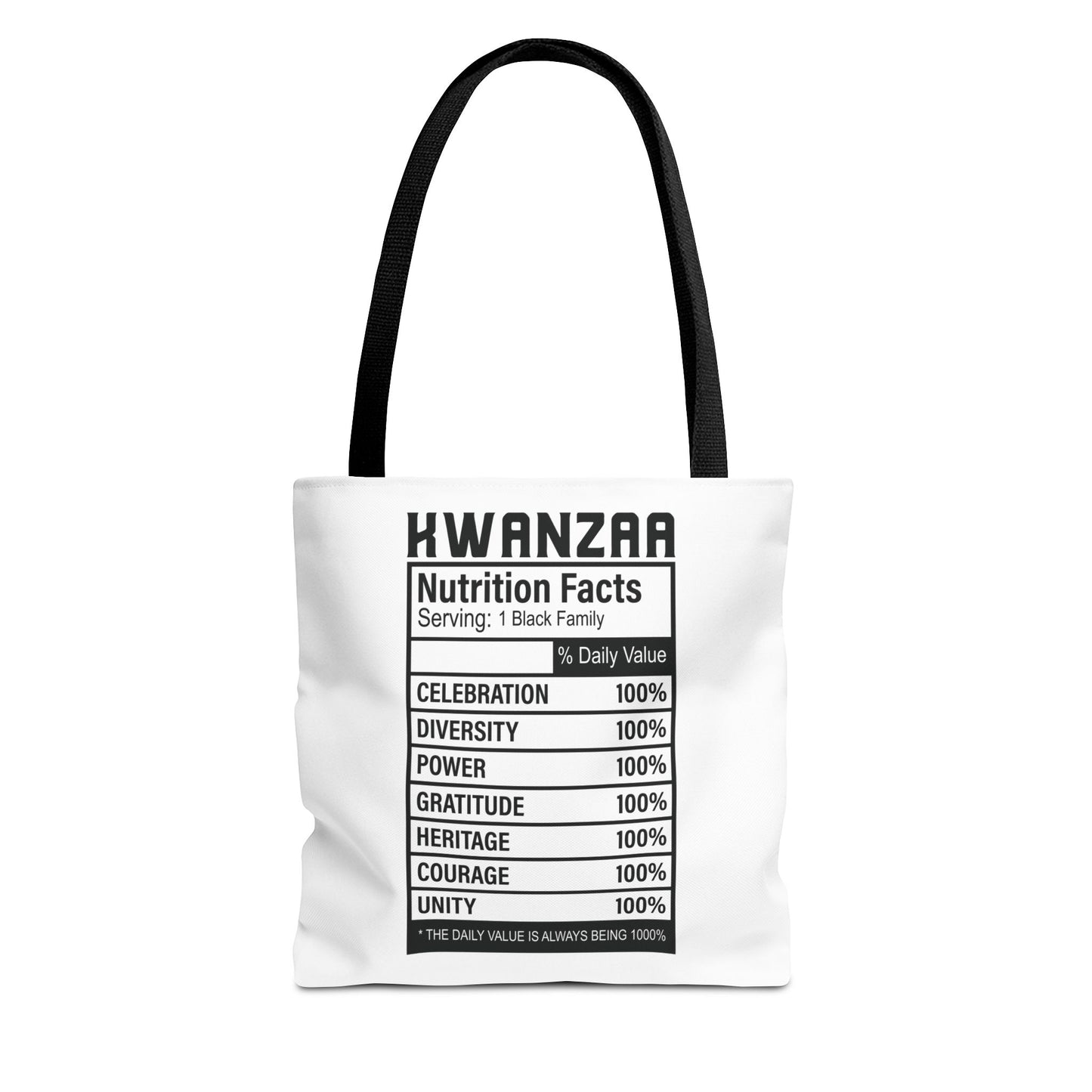 Kwanza Nutritional Facts | Tote Bag | White