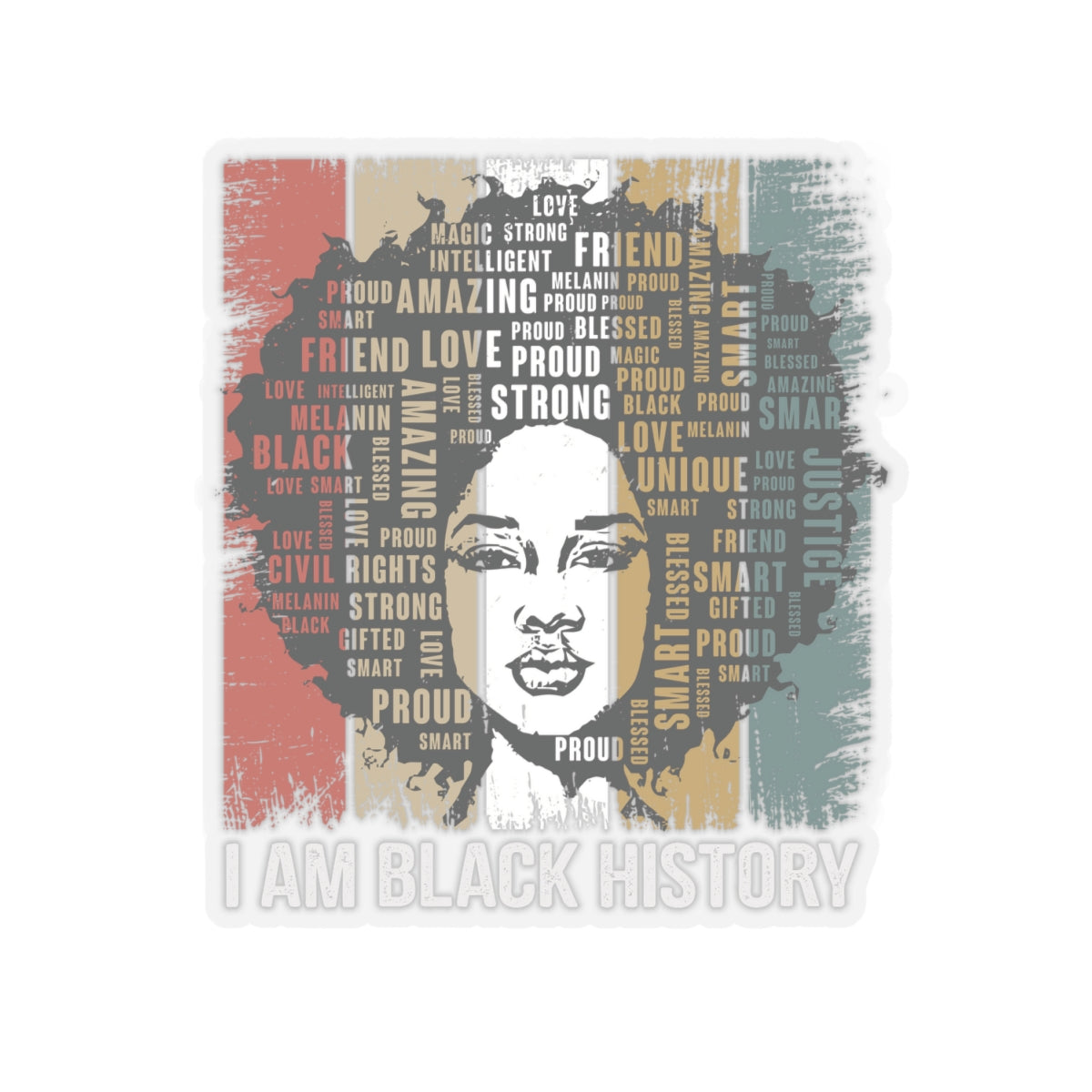 I Am Black History | Kriss-Cut Stickers
