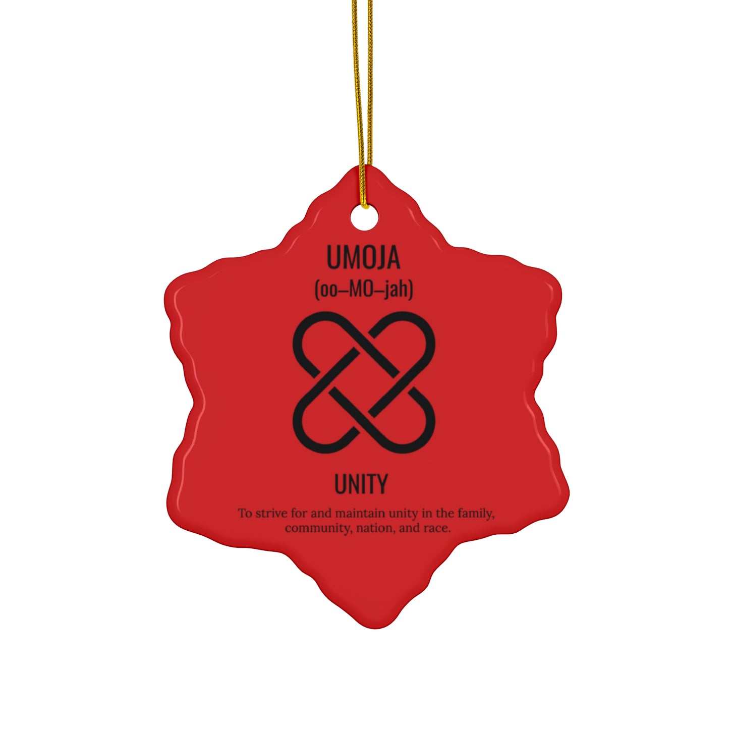 Umoja (Day 1) |Unity | Snowflake Ornament | (Red) |