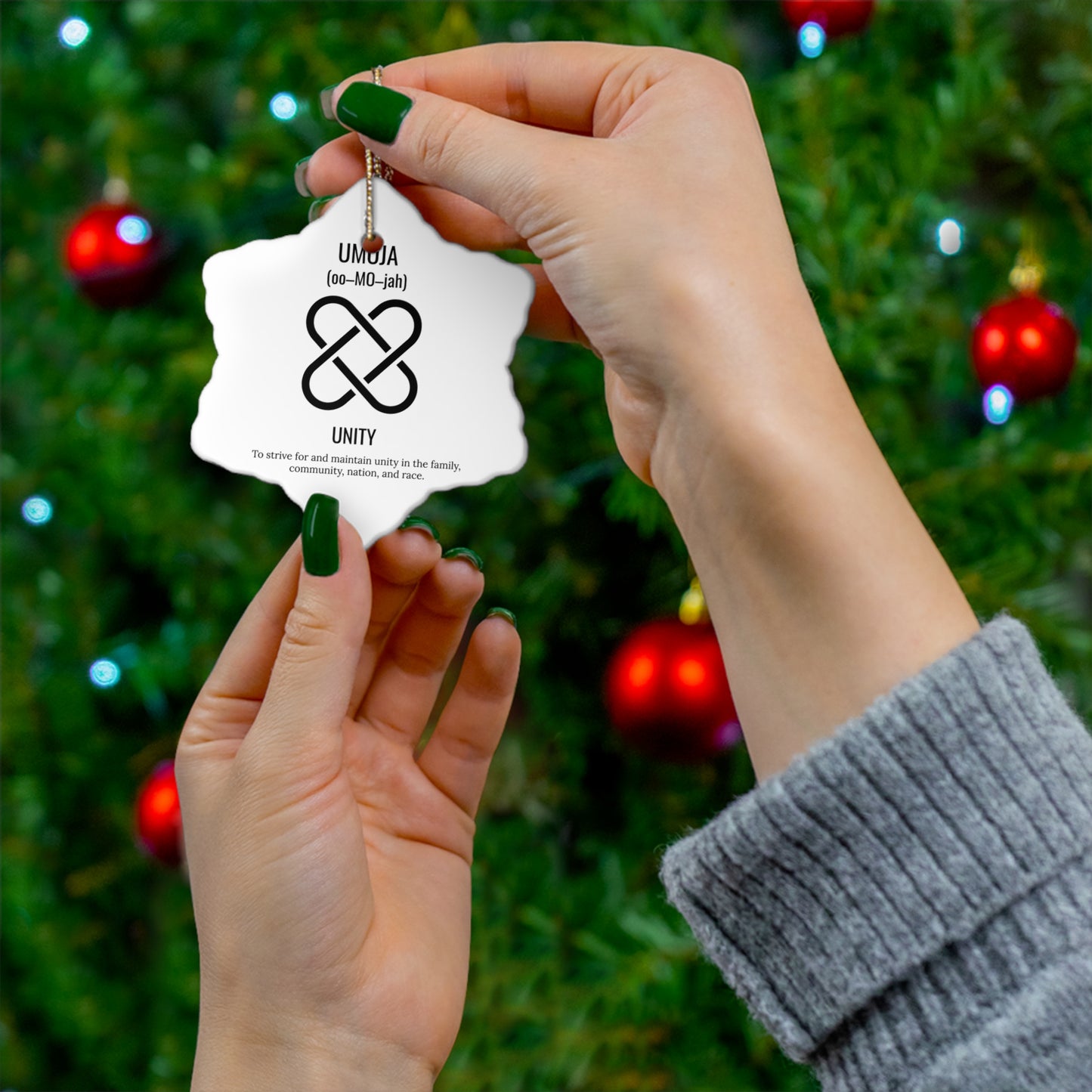 Umoja (Day 1) |Unity | Snowflake Ornament |(White)|