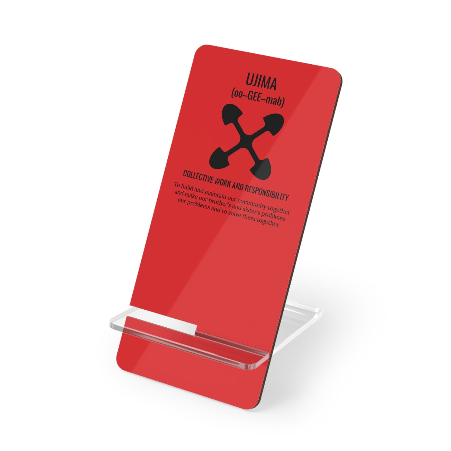 Ujima (Day 3) | Collective Work & Responsibility | Mobile Display Stand | Red
