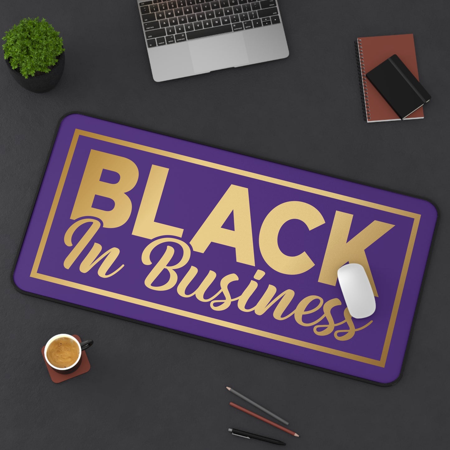 BLACK In Business | Desk Mat | Purple