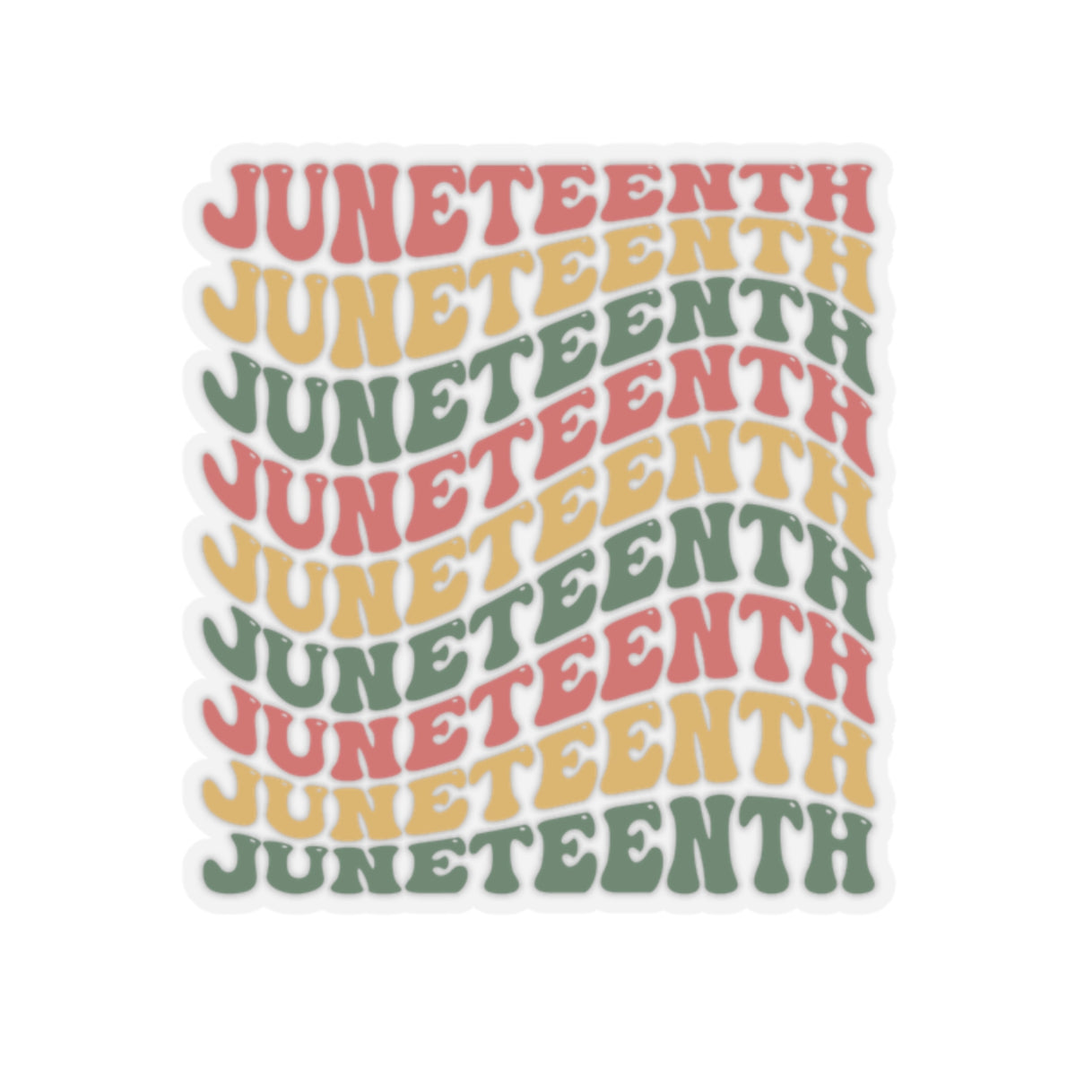 Juneteenth Retro | Version 1| Kriss-Cut Stickers