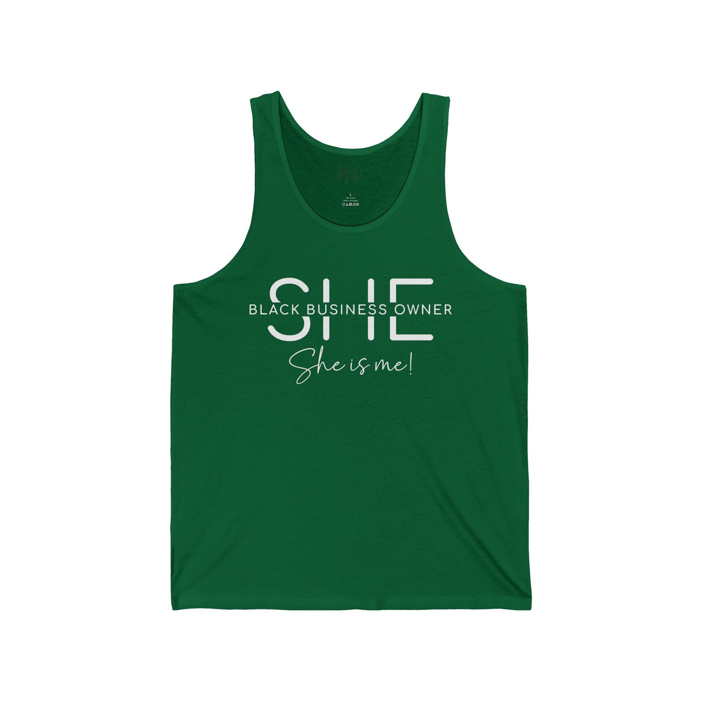 SHE IS ME | Tank Top | White Font