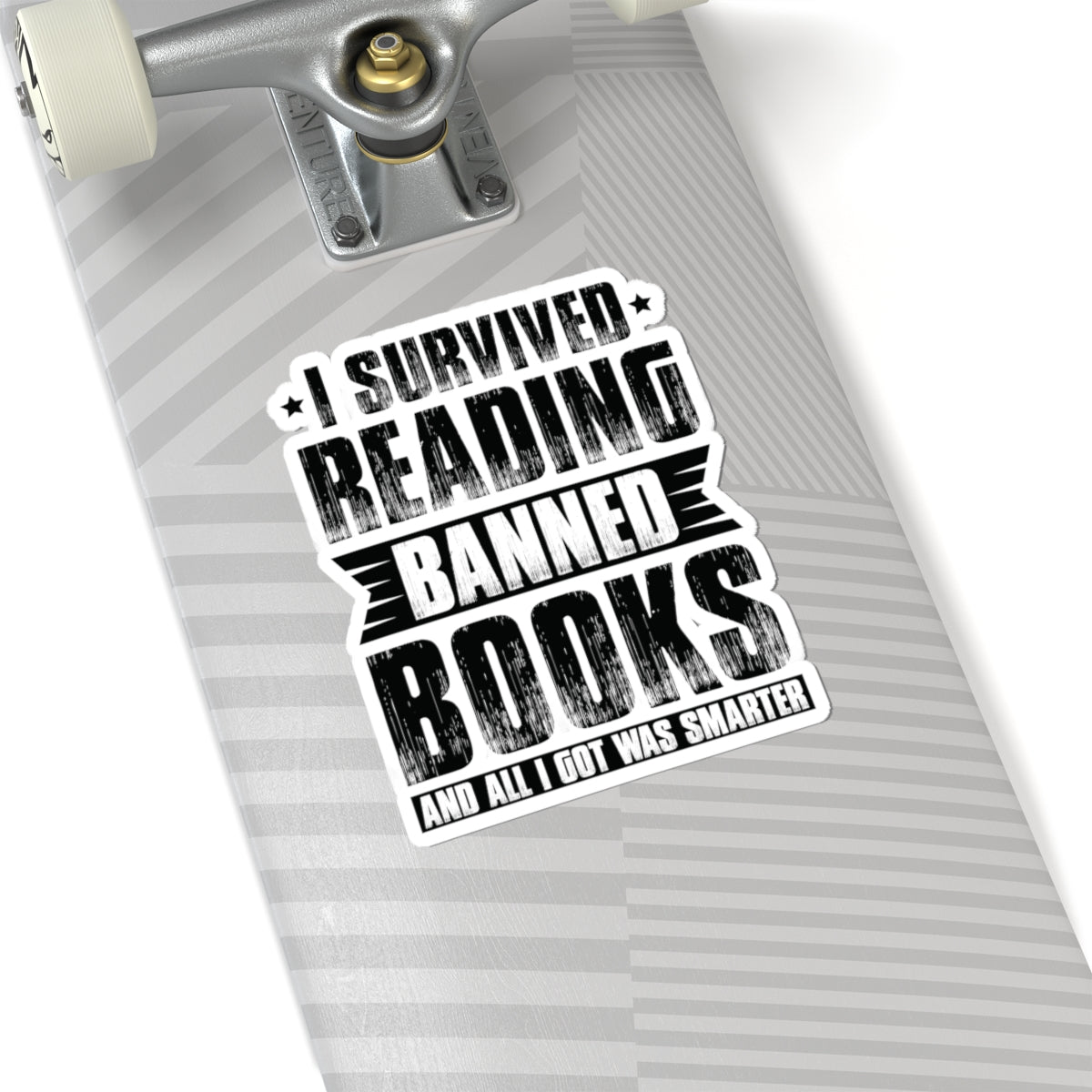 I Survived Reading Banned Books | Kriss-Cut Stickers | Black