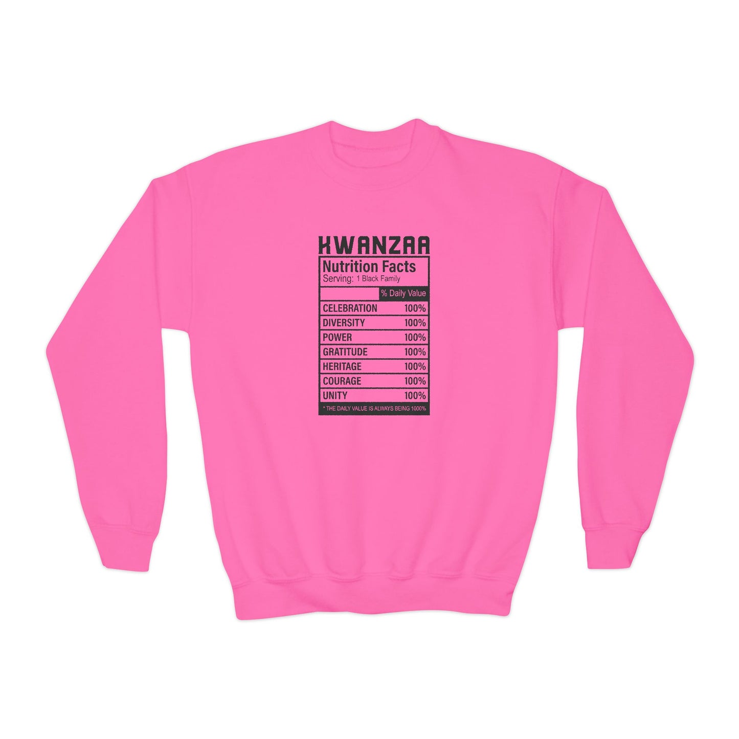 Kwanza Nutritional Facts | Youth Crewneck Sweatshirt